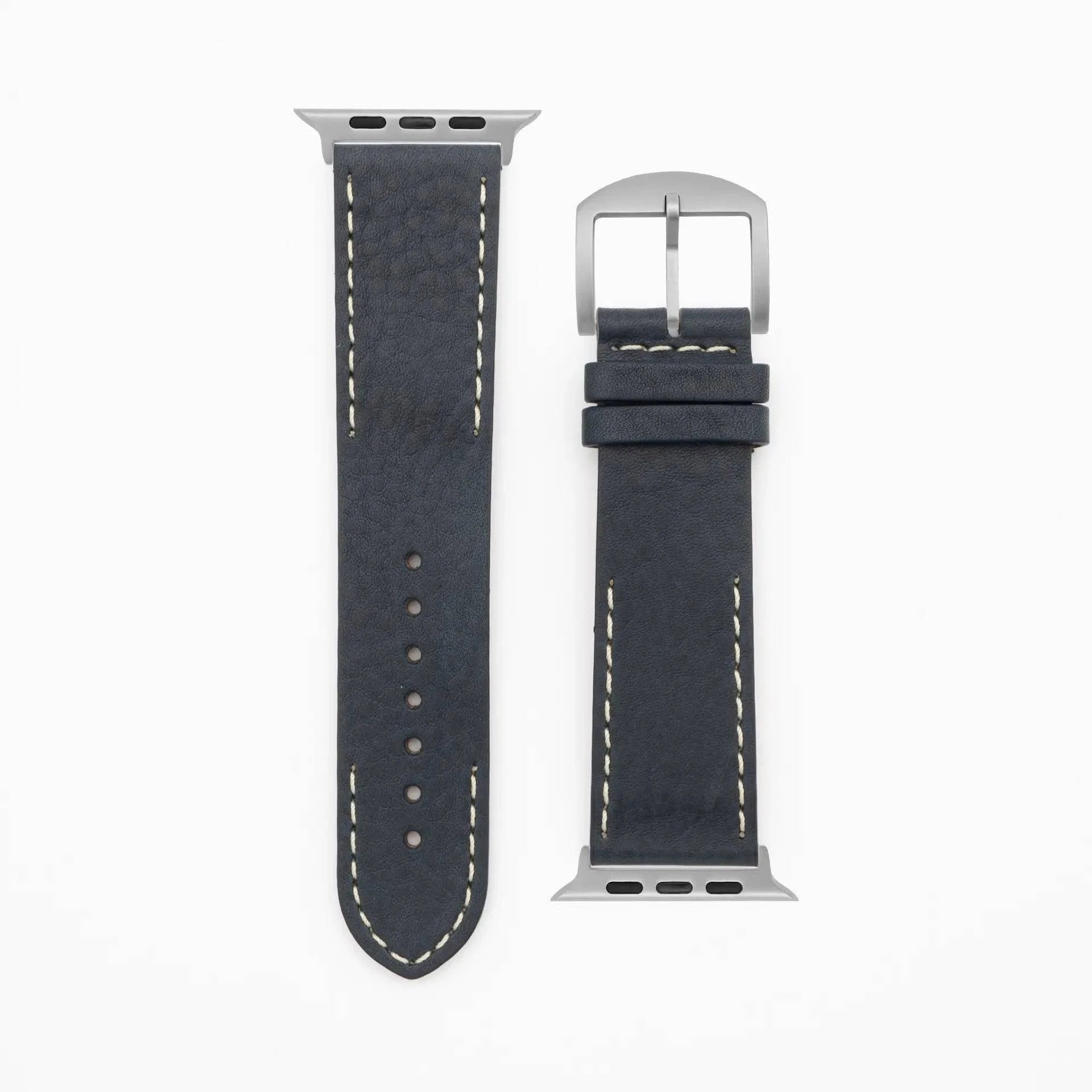 Modern Seam · Classic · Dunkelblau-Apple Watch Ultra-49mm-Edelband-Lederarmband-Apple Watch