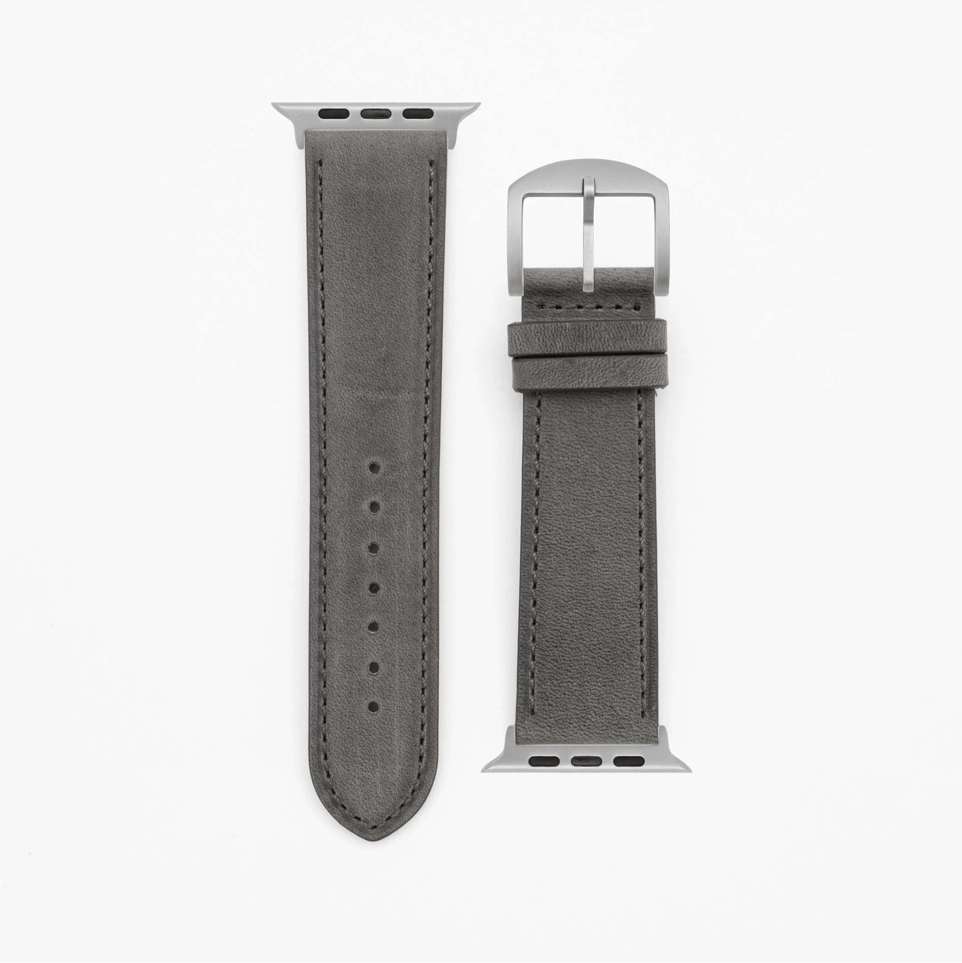 Gentle - Classic - Gray leather strap-Apple Watch