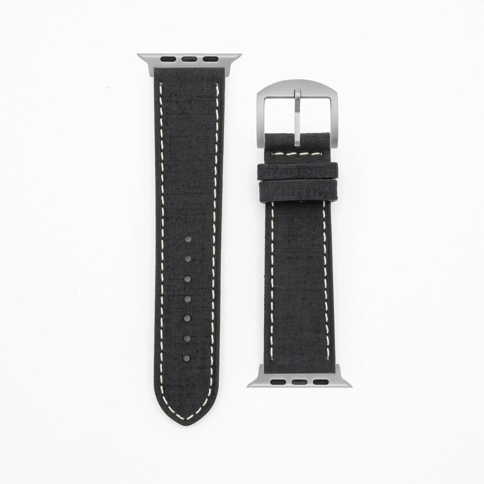 Grit - Vintage - Black leather strap-Apple Watch
