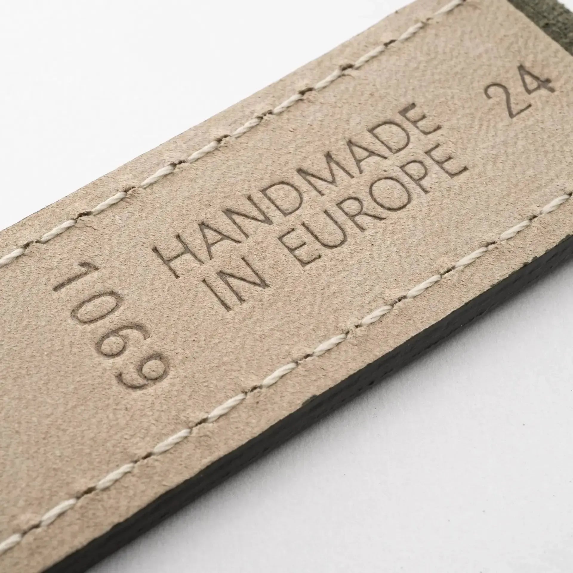 Grit · Vintage · Moosgrün-Edelband-Lederarmband-Apple Watch