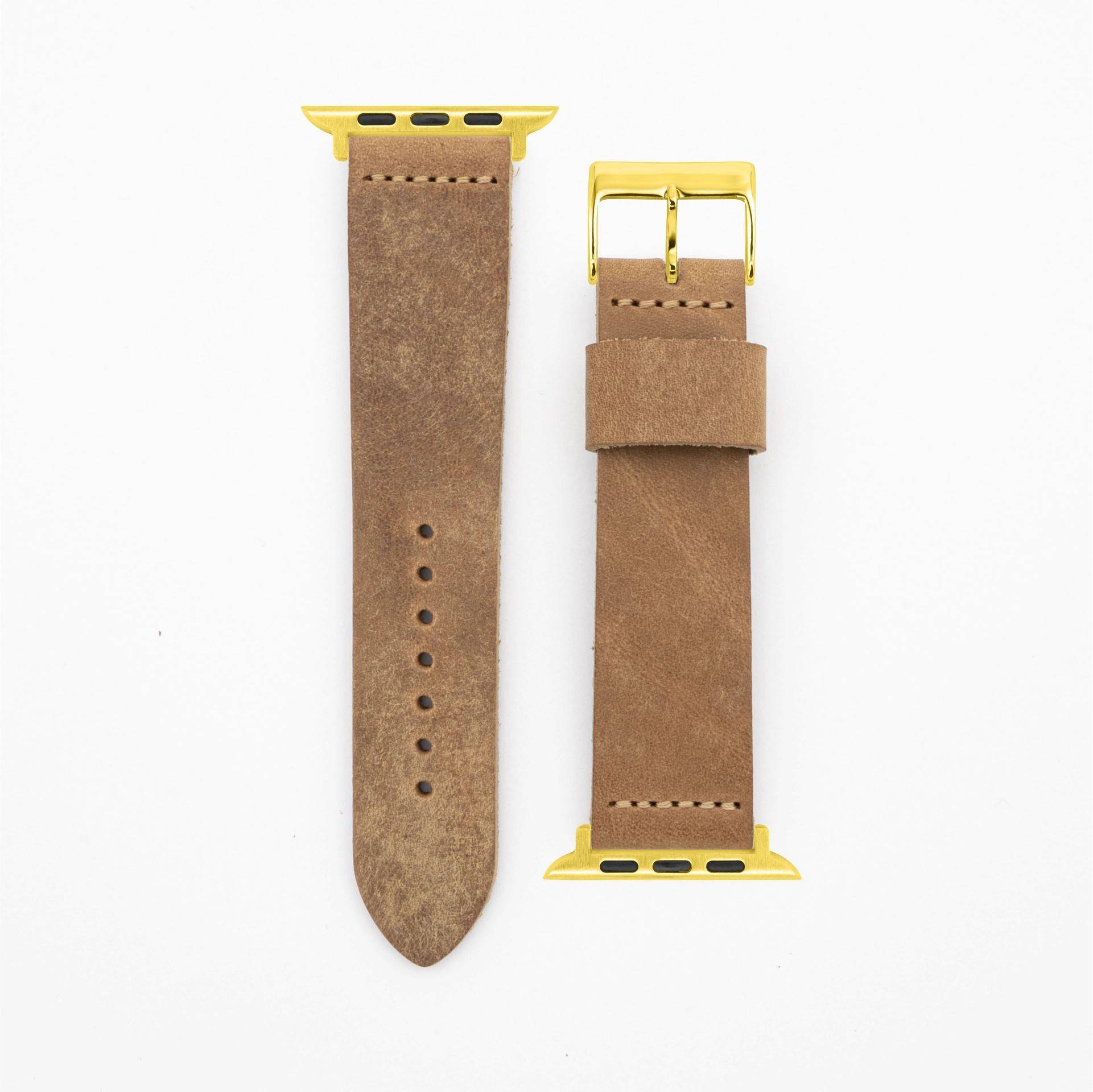 Pure - Vintage - Wheat brown leather strap-Apple Watch
