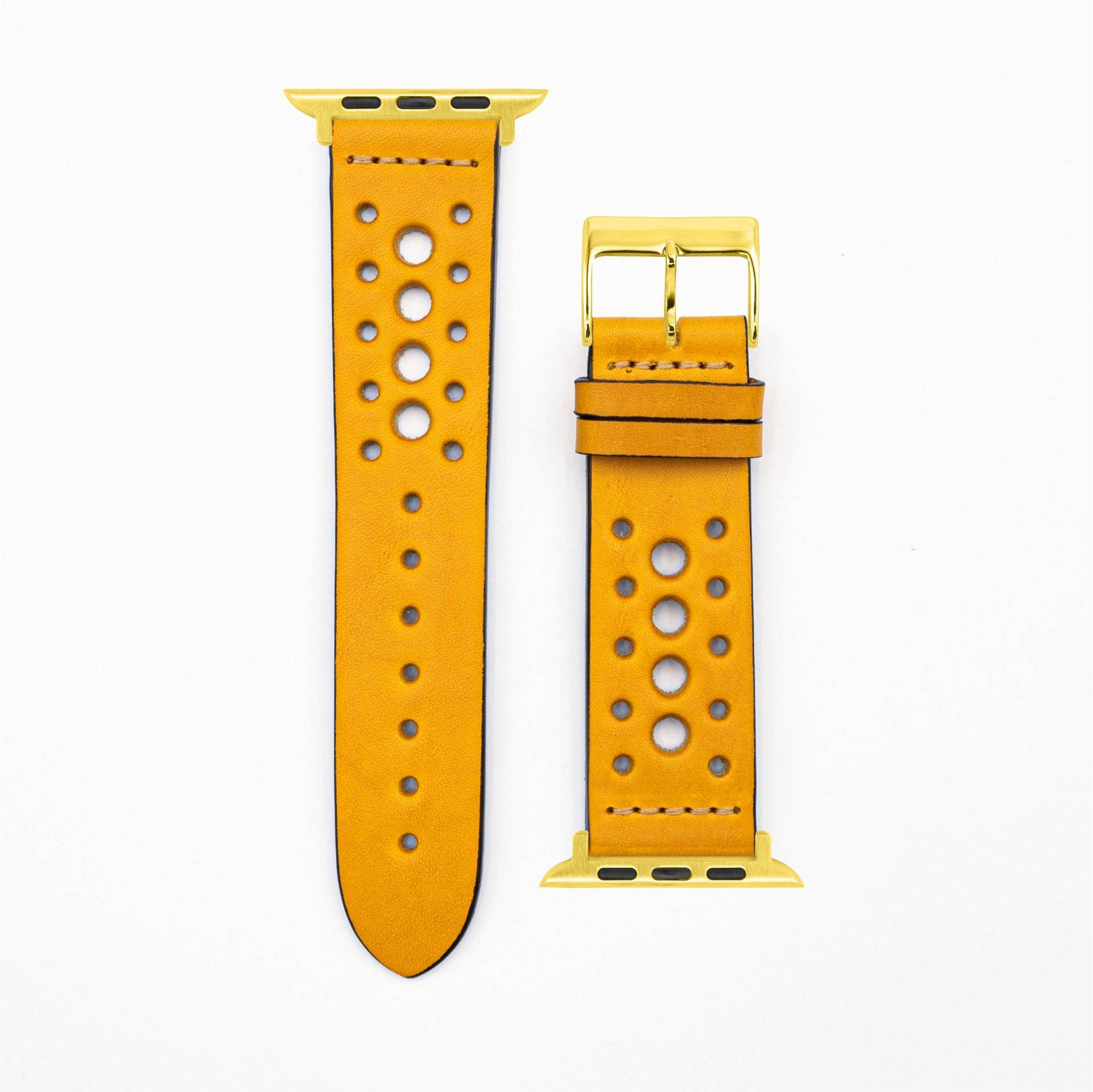 Formula - Vintage - Yellow-Apple Watch-40/41/42mm-Edelband-Leather Strap-Apple Watch