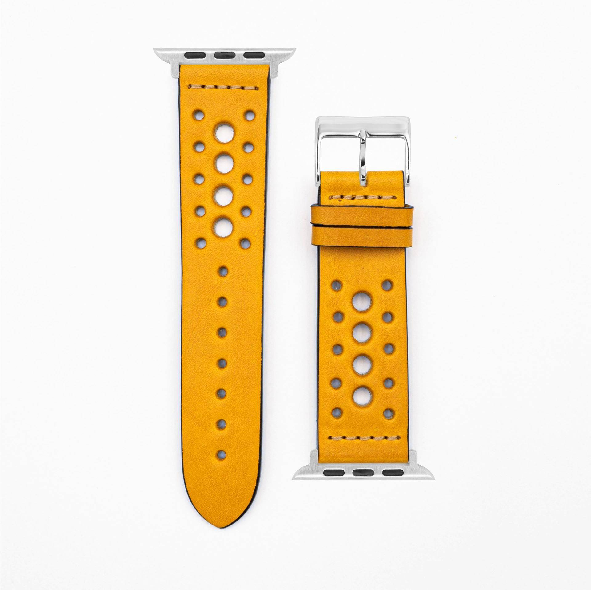 Formula - Vintage - Yellow-Apple Watch-40/41/42mm-Edelband-Leather Strap-Apple Watch