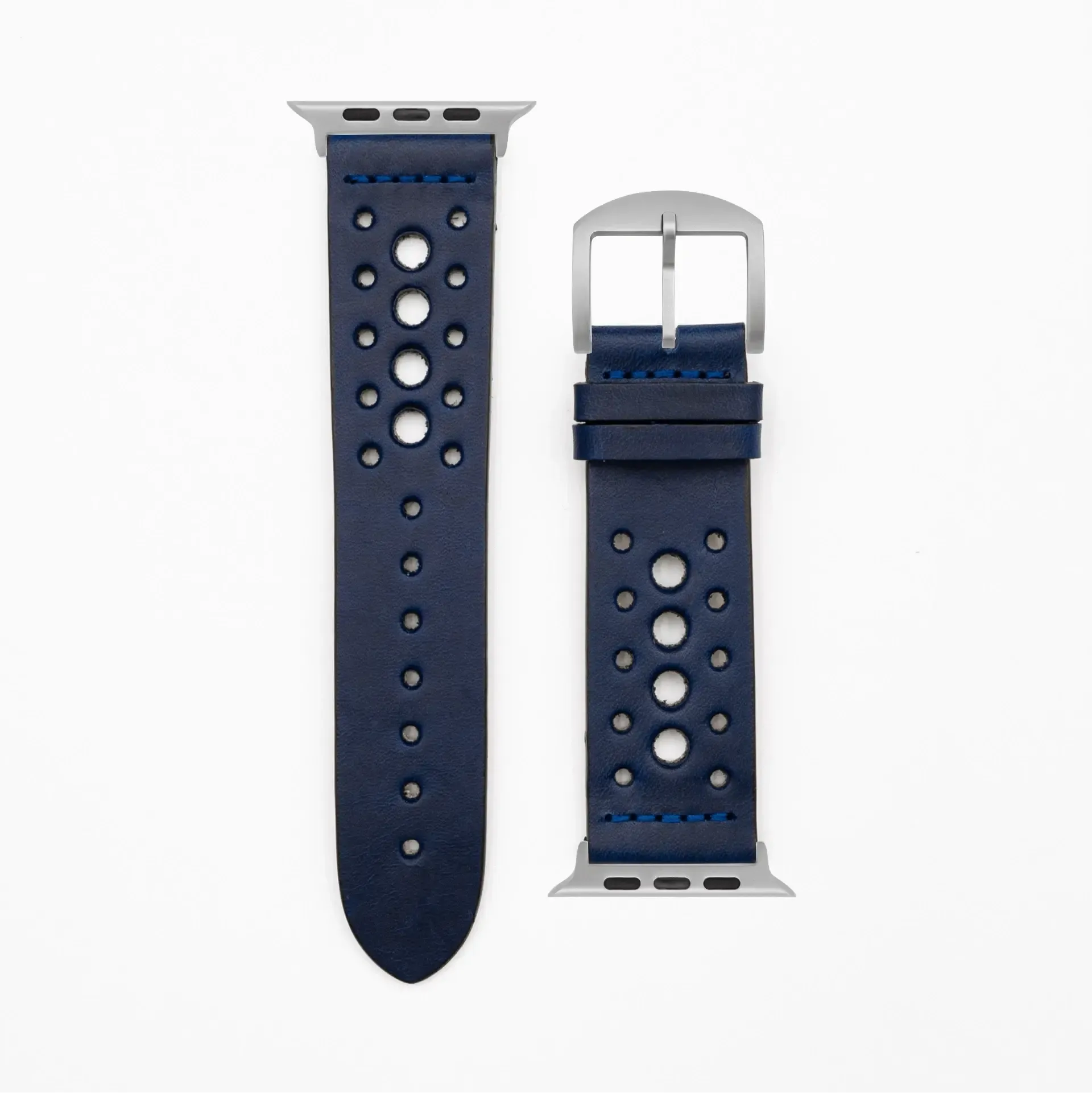 Formula · Vintage · Blau-Edelband-Lederarmband-Apple Watch