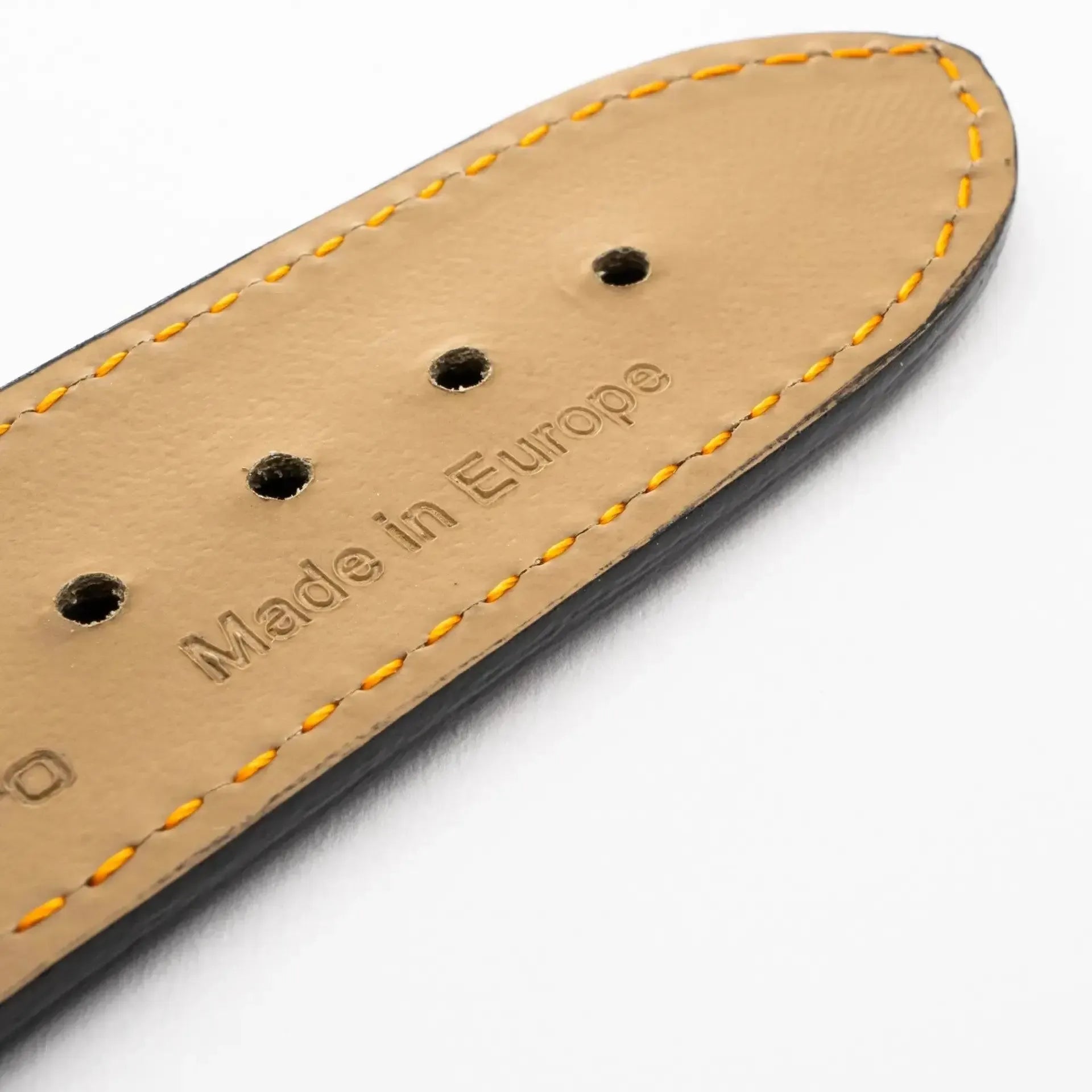 Monaco - Vintage - Black/orange leather strap-Apple Watch