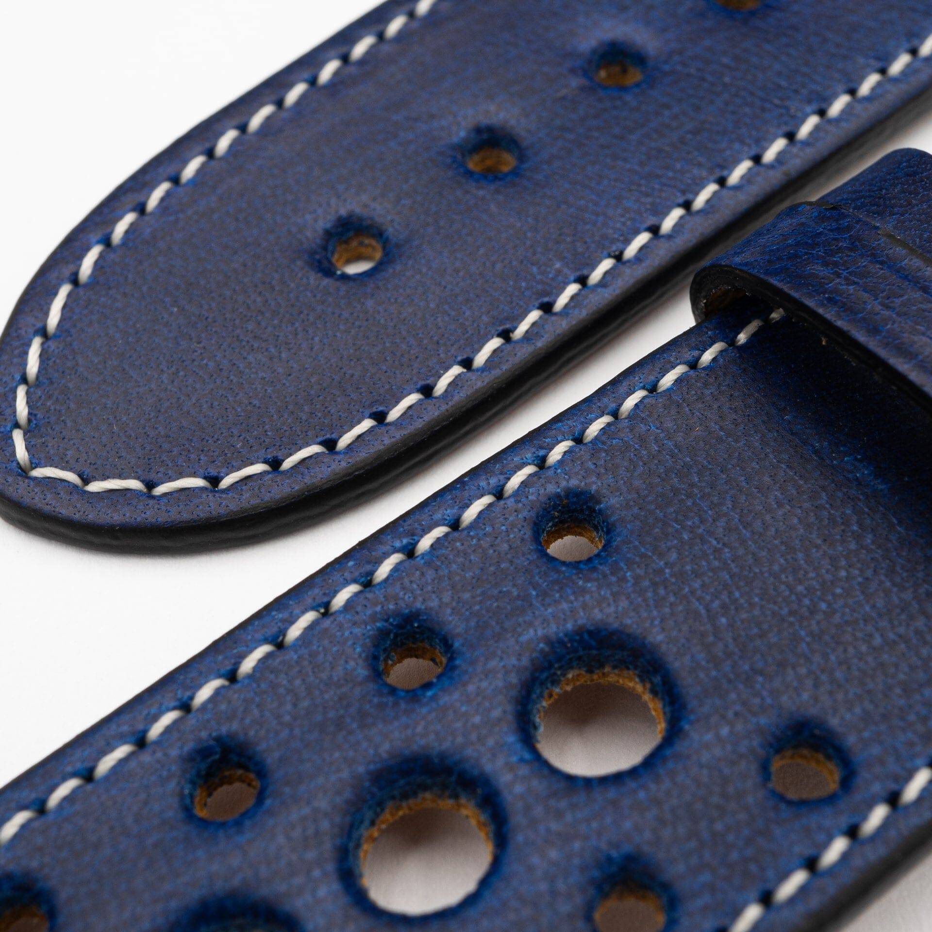 Monaco - Vintage - Dark blue leather strap-Apple Watch