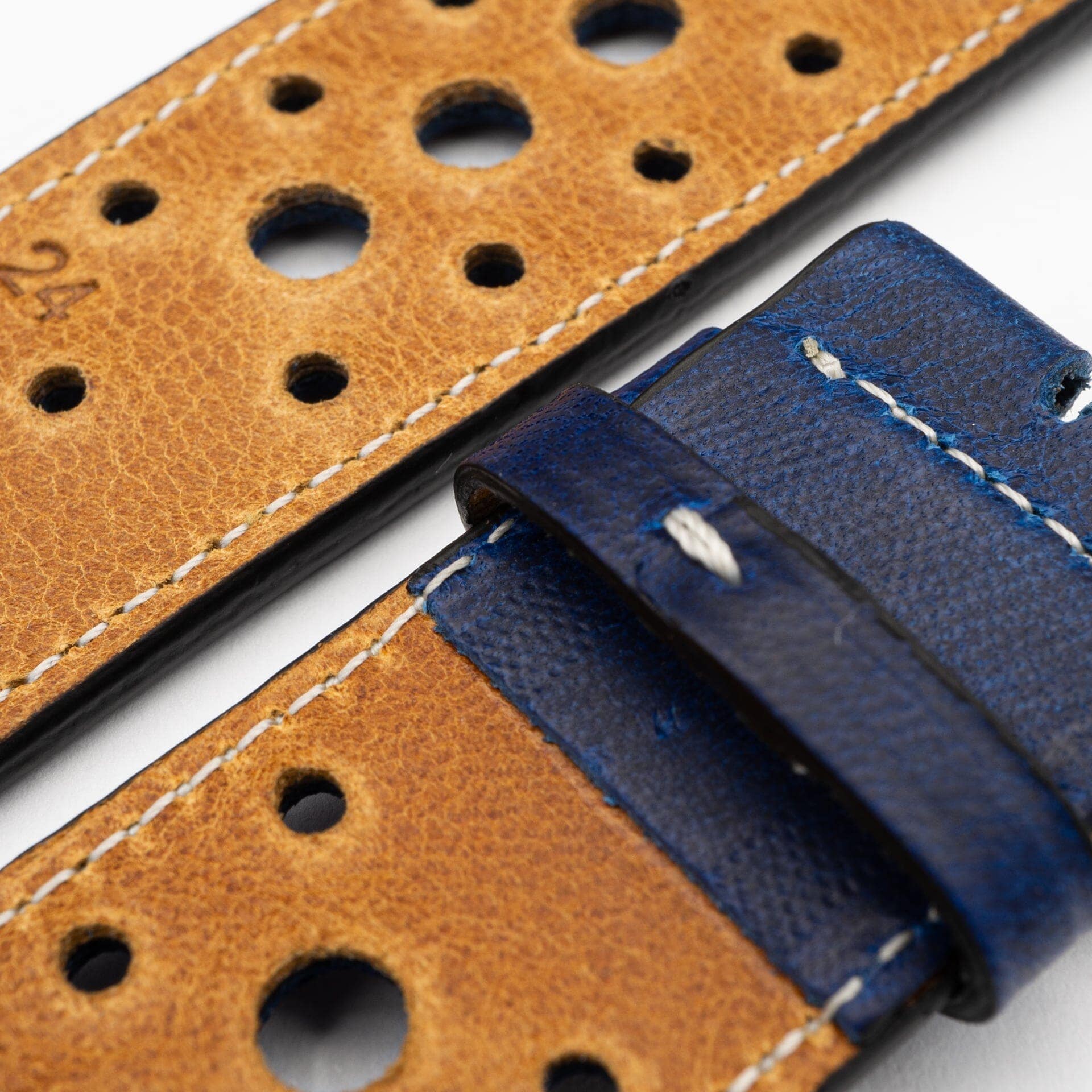 Monaco - Vintage - Dark blue leather strap-Apple Watch