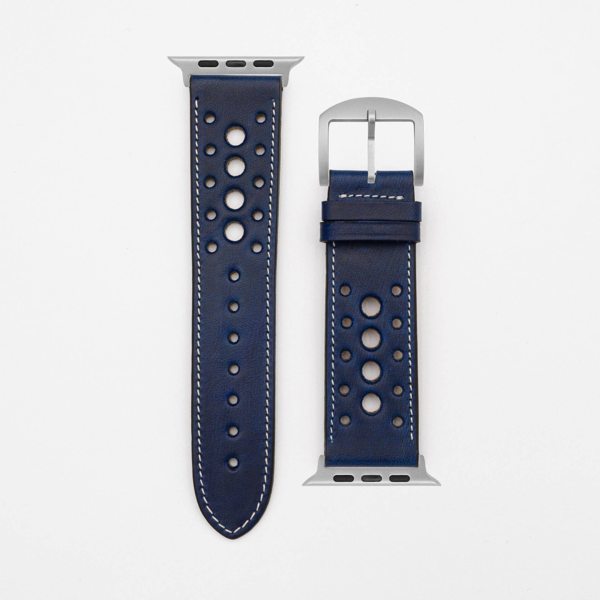 Monaco - Vintage - Dark blue Apple Watch Ultra 49mm leather strap Apple Watch