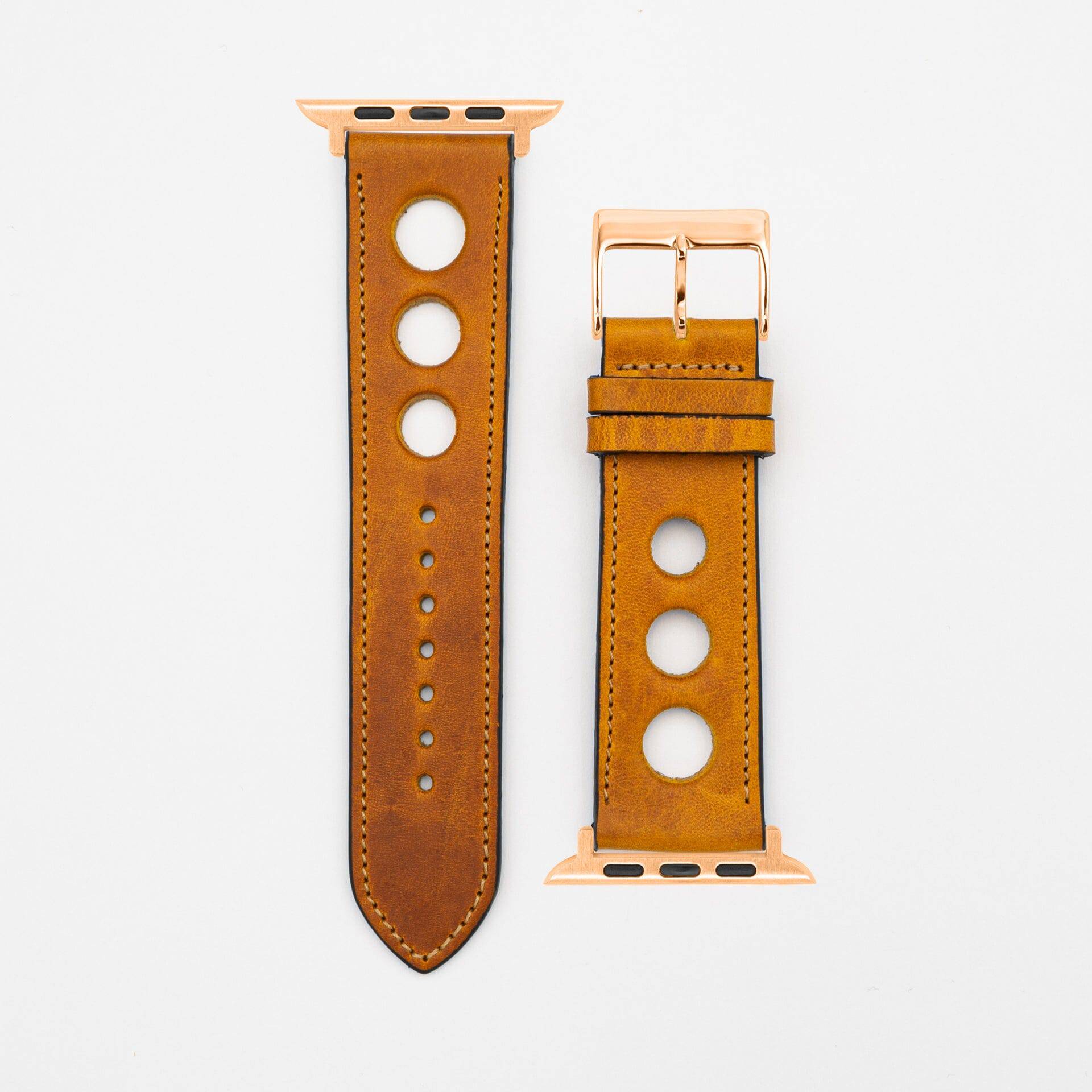 Rallye - Vintage - Mustard-Apple Watch-40/41/42mm-Edelband-Leather Strap-Apple Watch