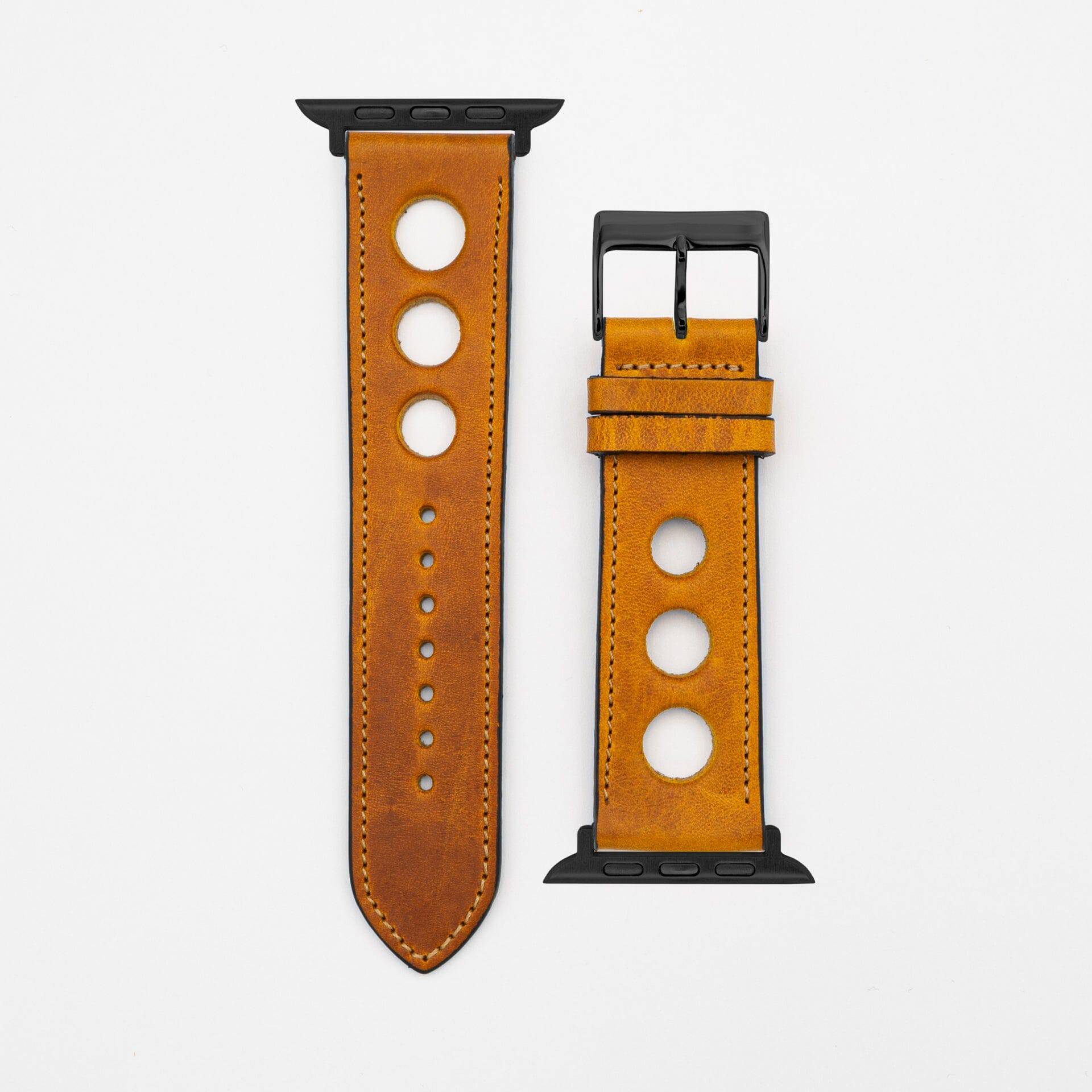 Rallye - Vintage - Mustard-Apple Watch-40/41/42mm-Edelband-Leather Strap-Apple Watch