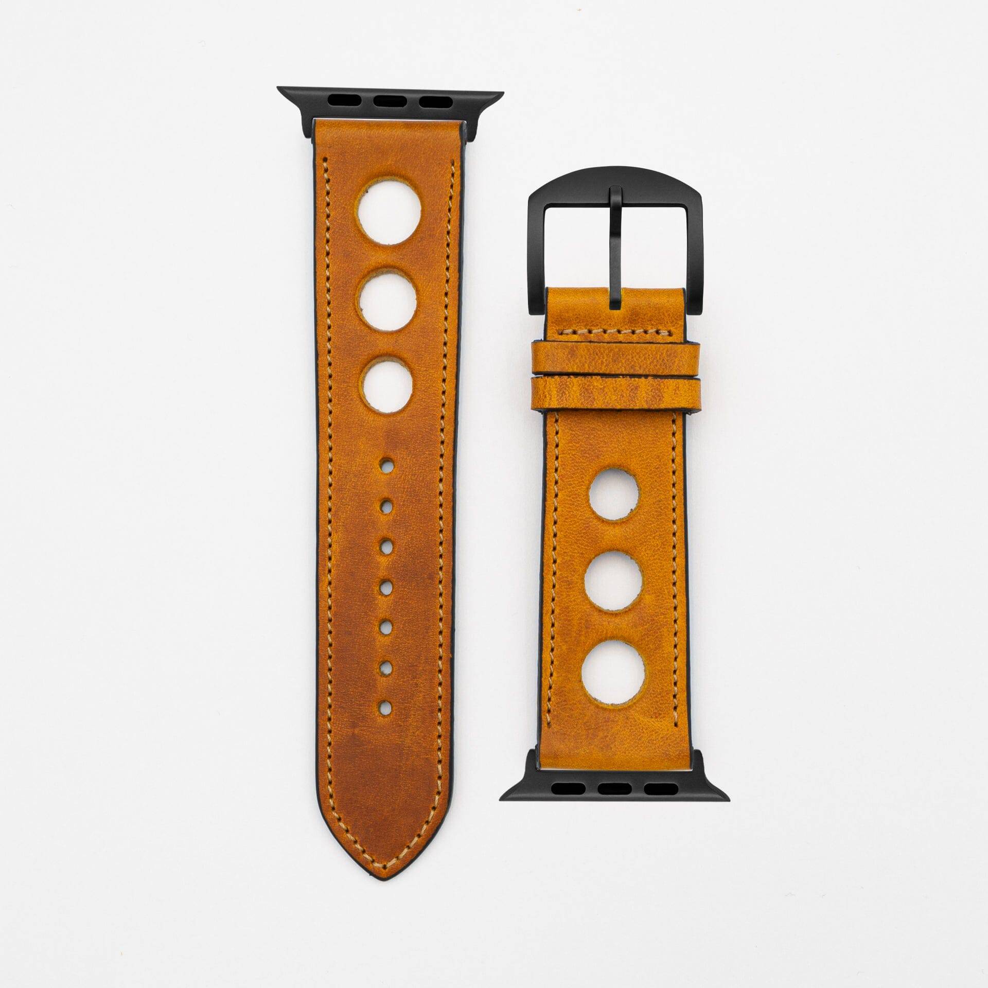 Rally - Vintage - Mustard Apple Watch Ultra 49mm Leather Strap Apple Watch