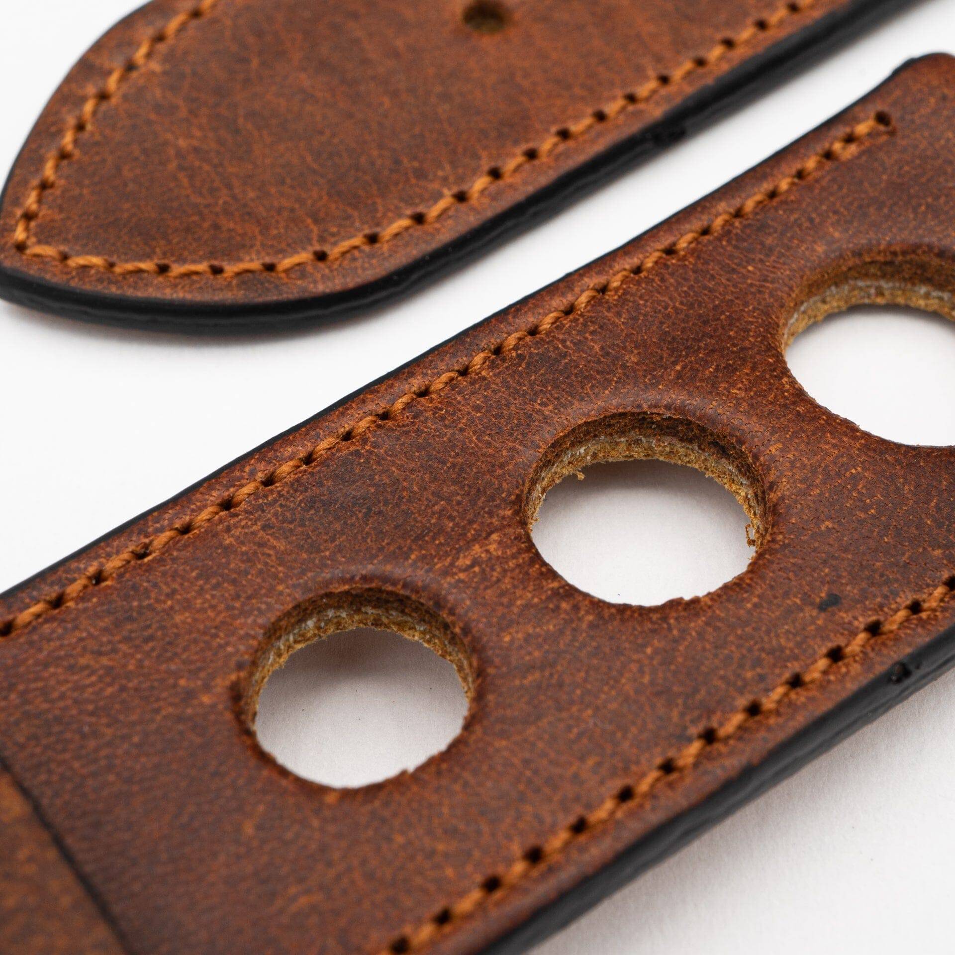 Rallye - Vintage - Dark brown leather strap-Apple Watch