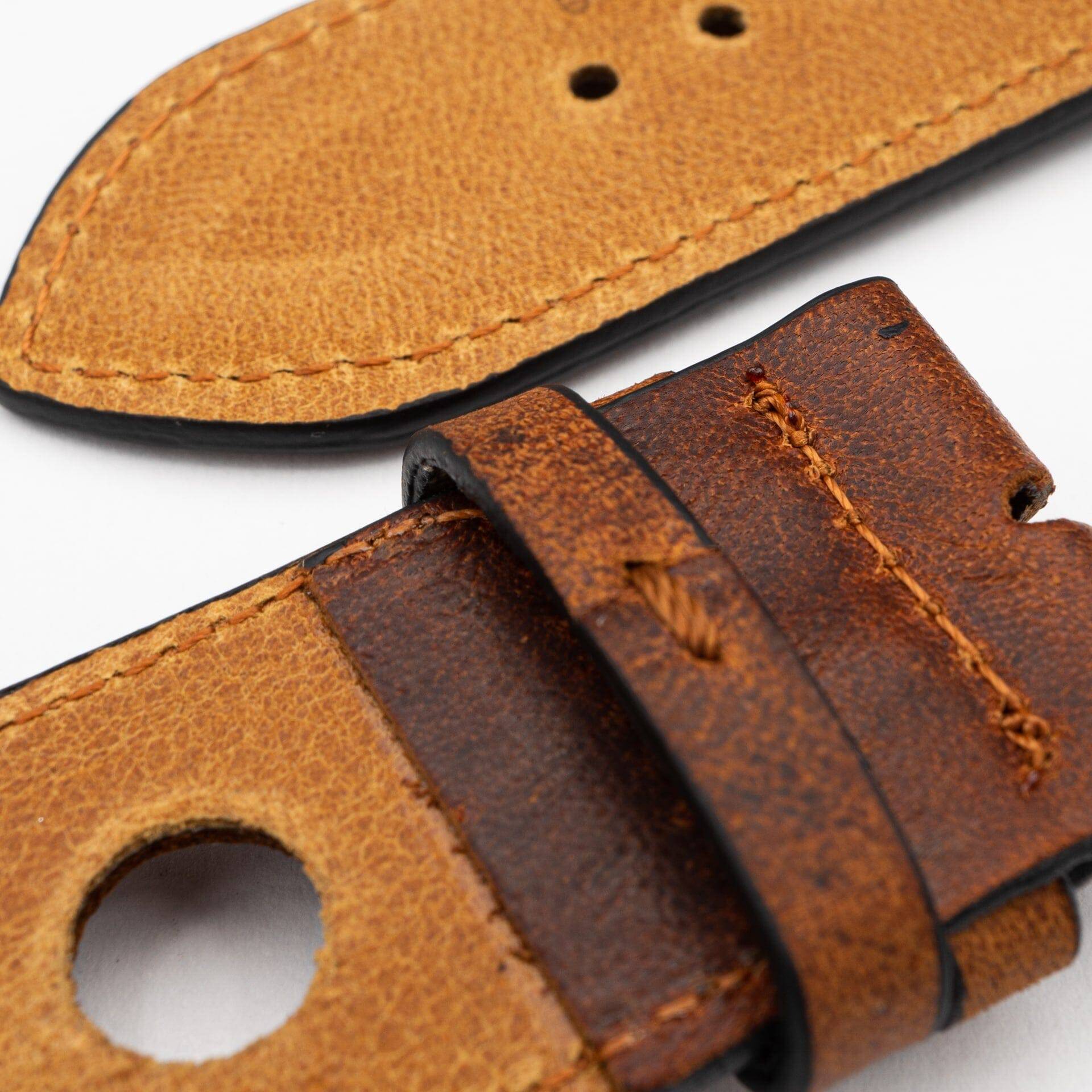 Rallye - Vintage - Dark brown leather strap-Apple Watch