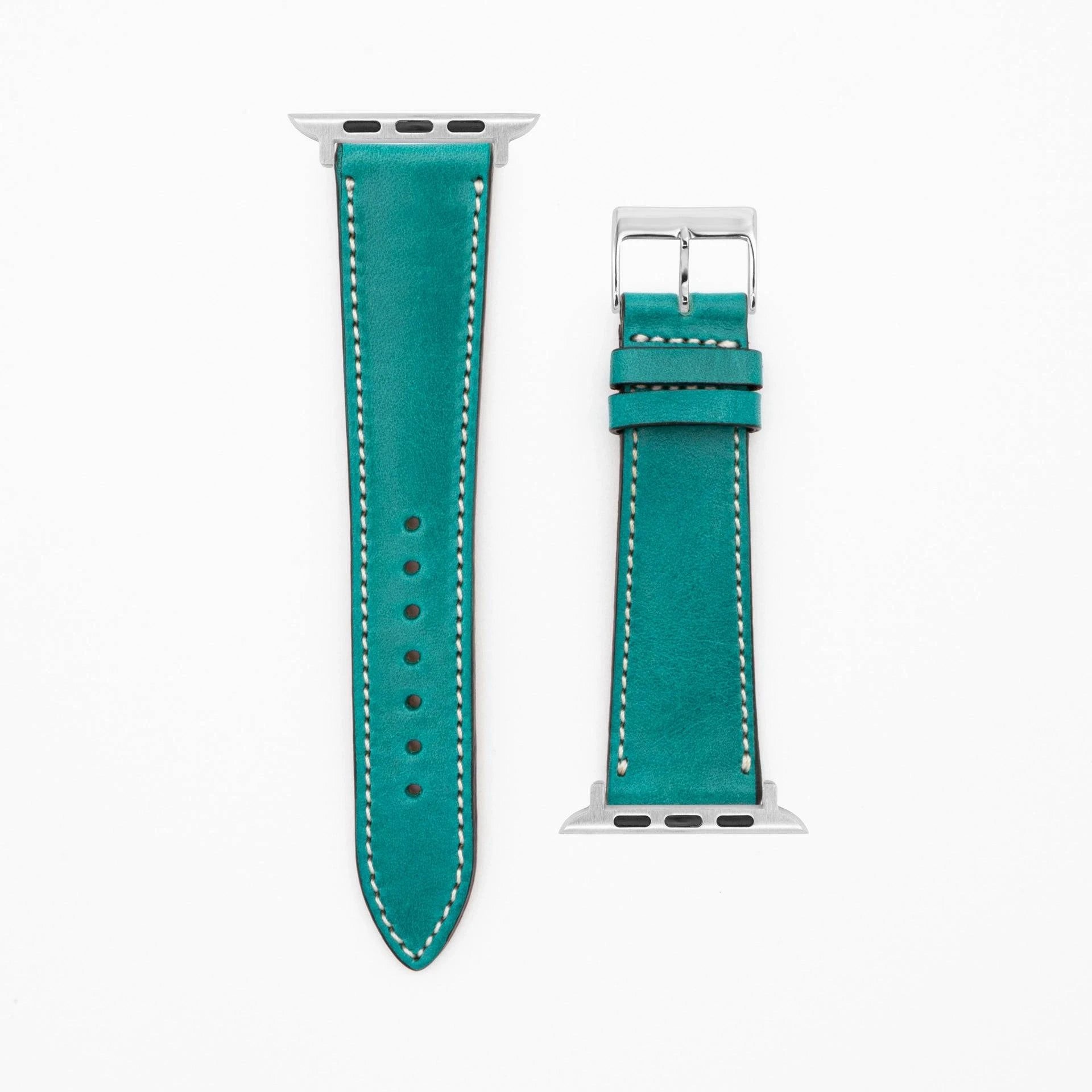 Vibrant - Vintage - Petrol-Apple Watch-40/41/42mm-Edelband-Leather Strap-Apple Watch