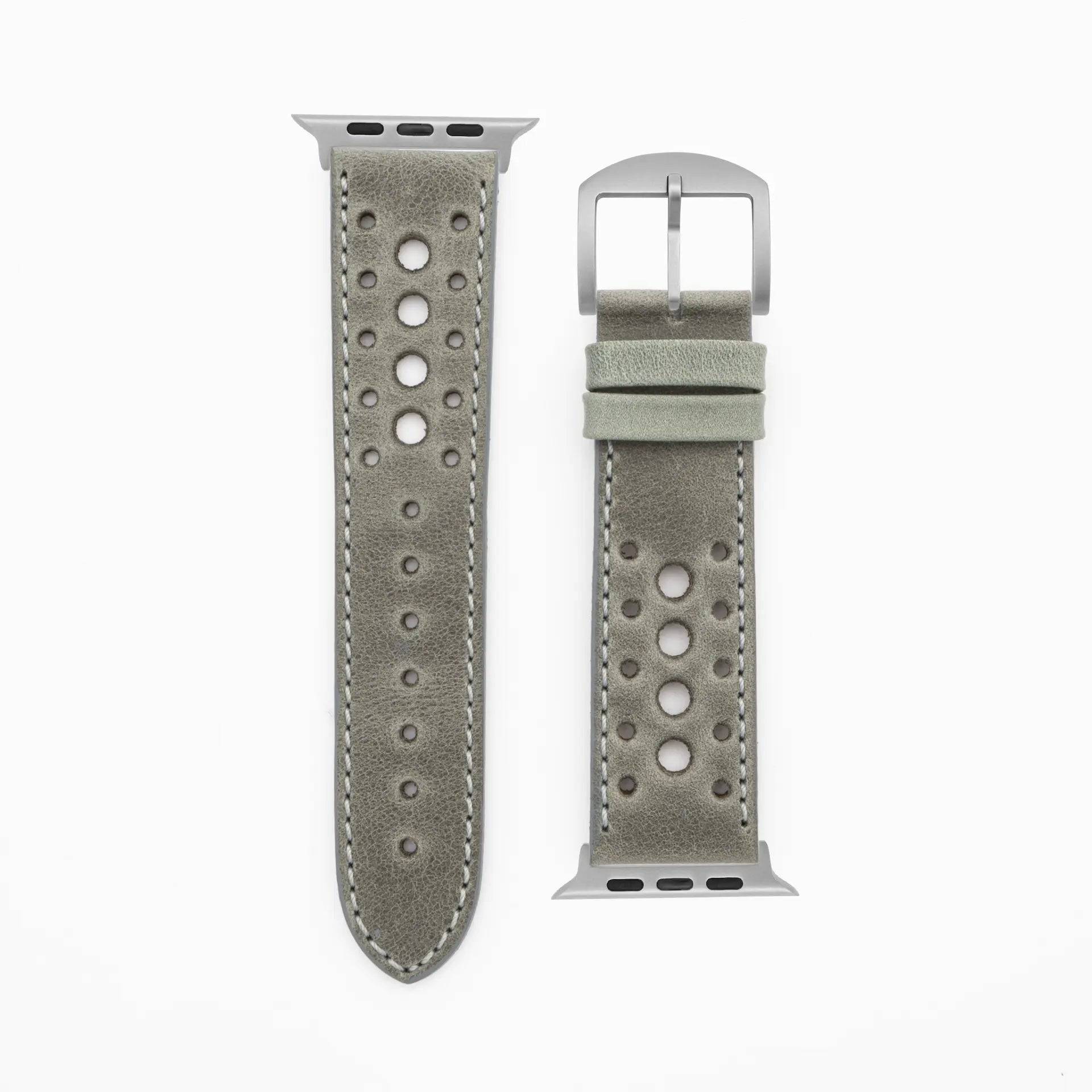 Monaco - Vintage - Grey leather strap-Apple Watch