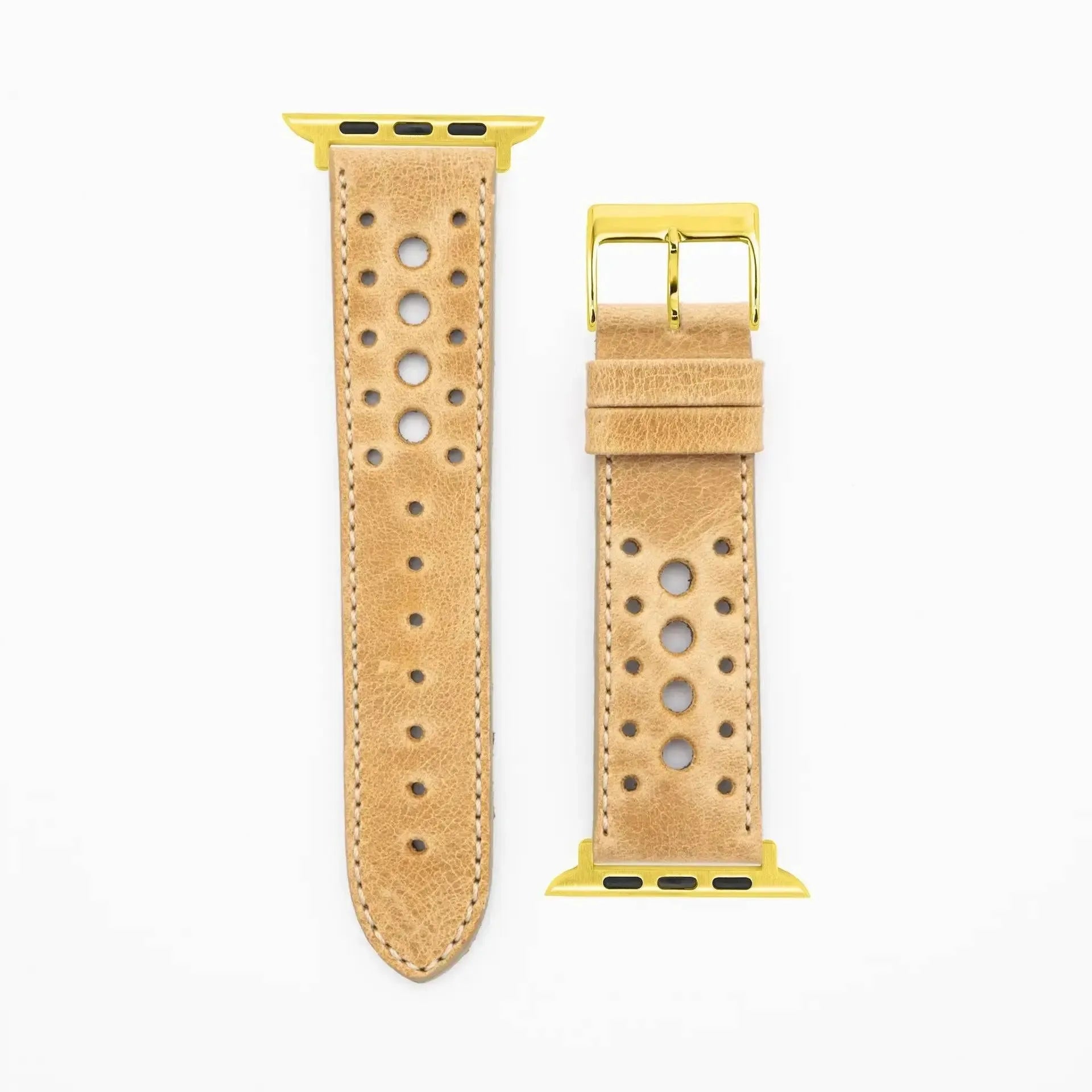 Monaco - Vintage - Sand-Apple Watch-40/41/42mm-Leather Strap-Apple Watch