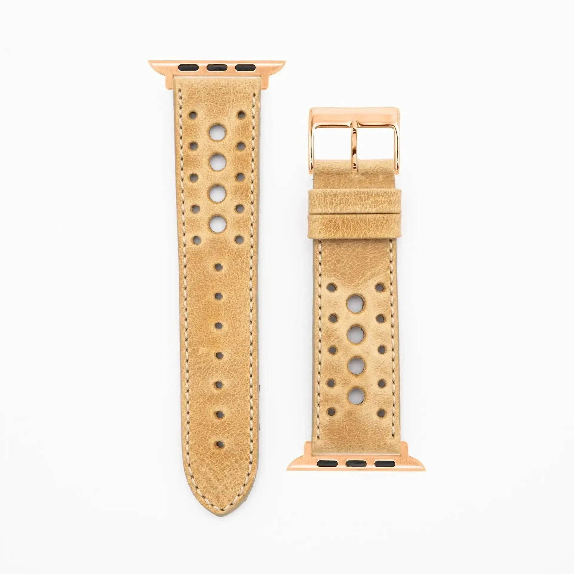 Monaco - Vintage - Sand-Apple Watch-40/41/42mm-Leather Strap-Apple Watch