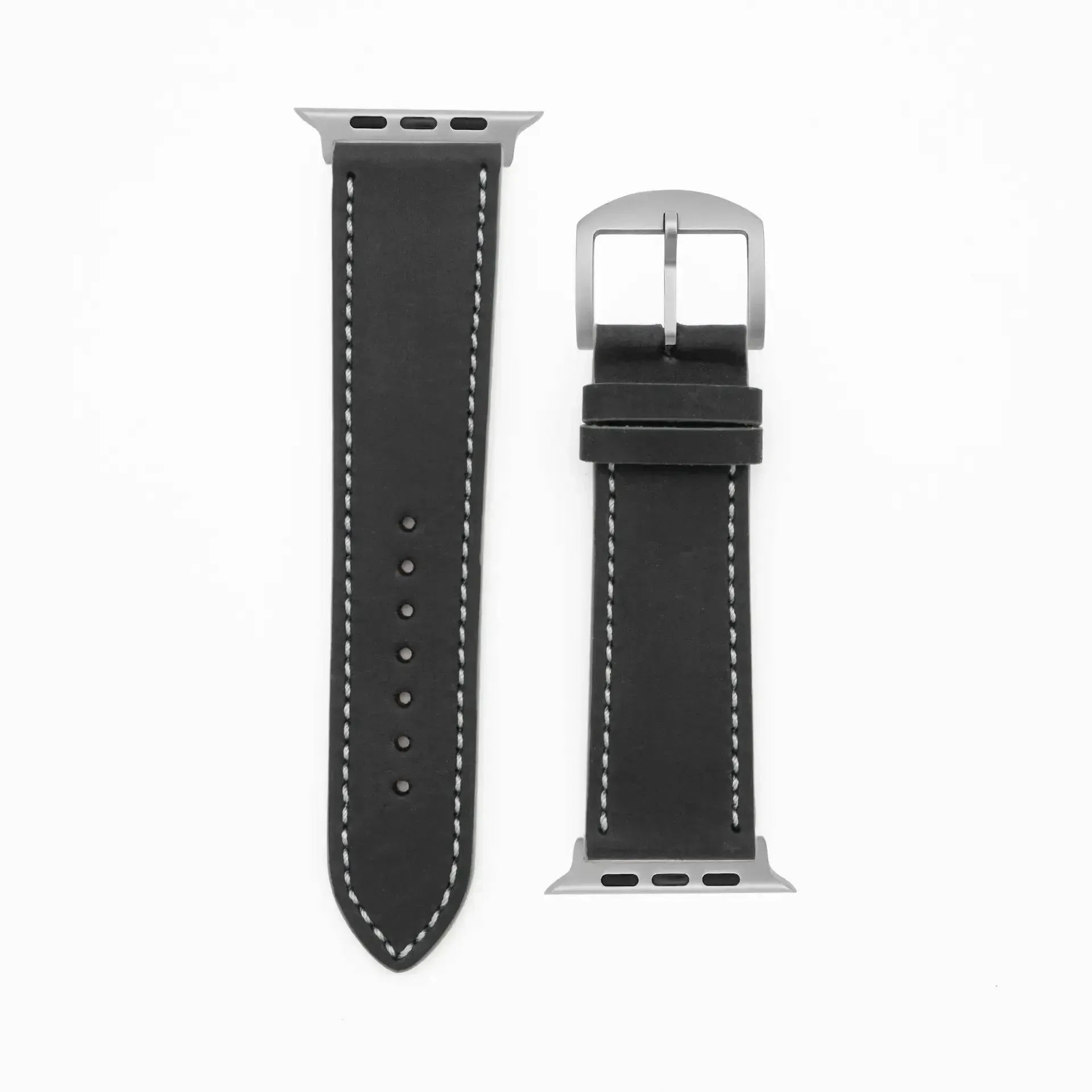 Western · Vintage · Schwarz-Apple Watch Ultra-49mm-Edelband-Lederarmband-Apple Watch