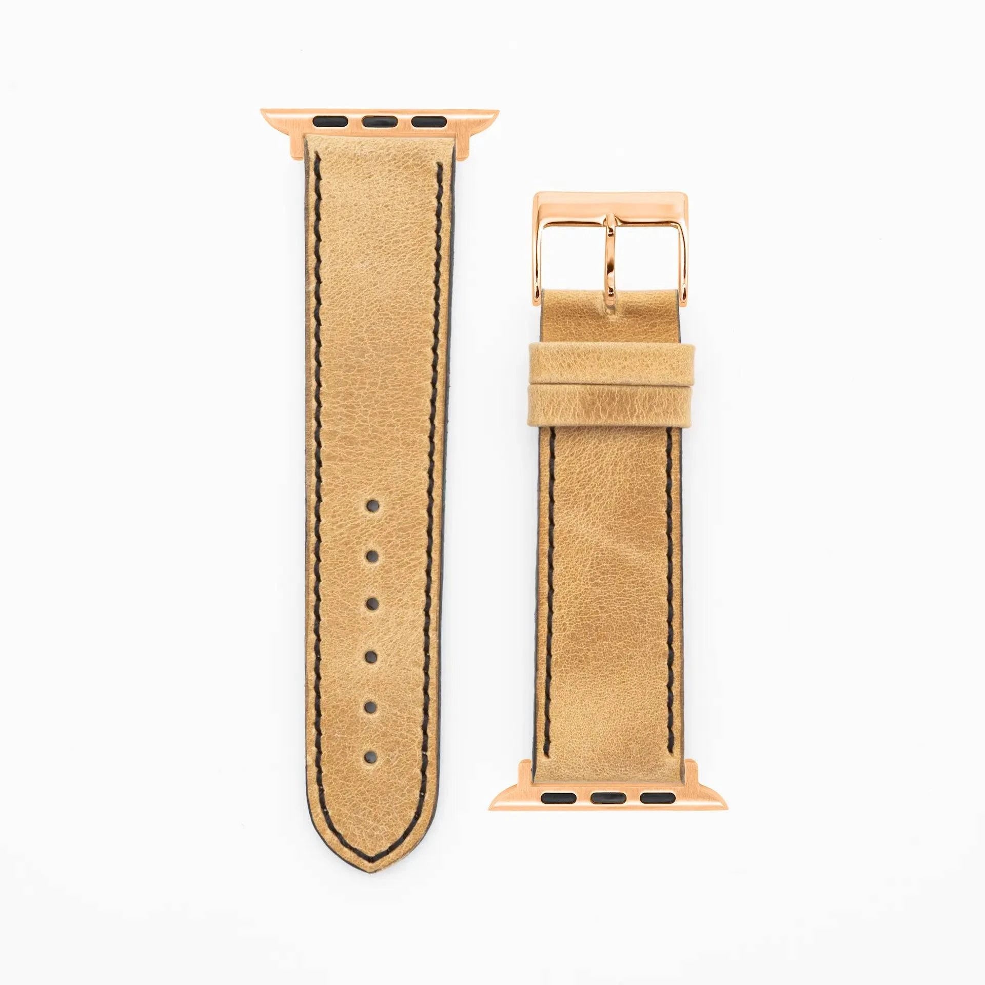 Western - Vintage - Sand-Apple Watch-40/41/42mm-Edelband-Leather Strap-Apple Watch