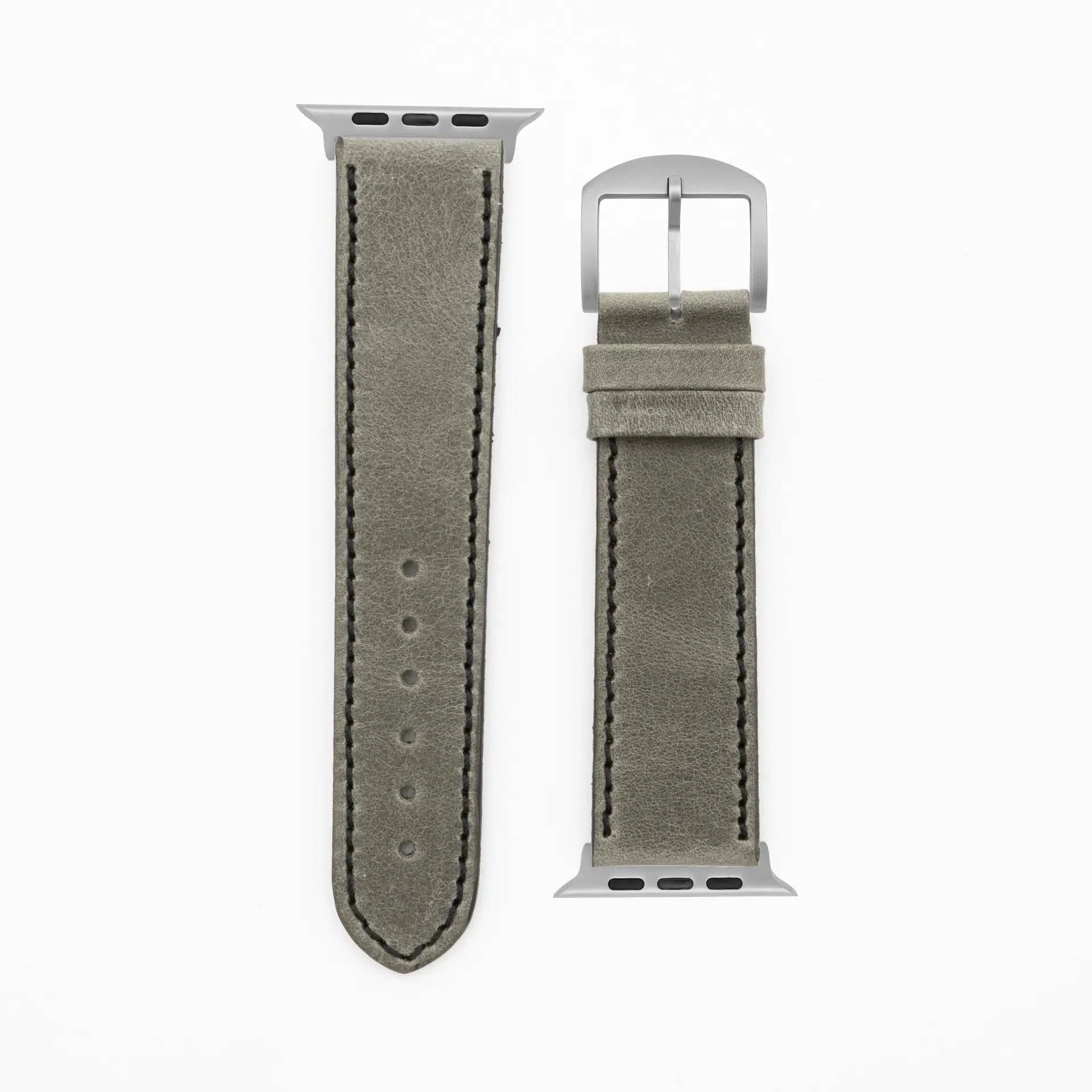 Western - Vintage - Gray Apple Watch Ultra 49mm Leather Strap Apple Watch