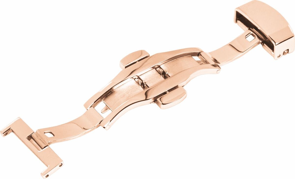 Folding clasp - Stainless steel - Rosé