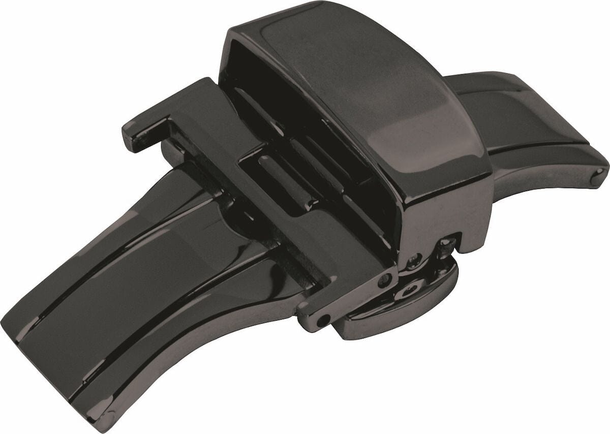 Folding clasp - Stainless steel - Black