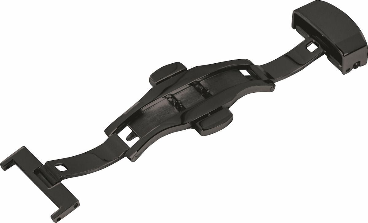 Folding clasp - Stainless steel - Black