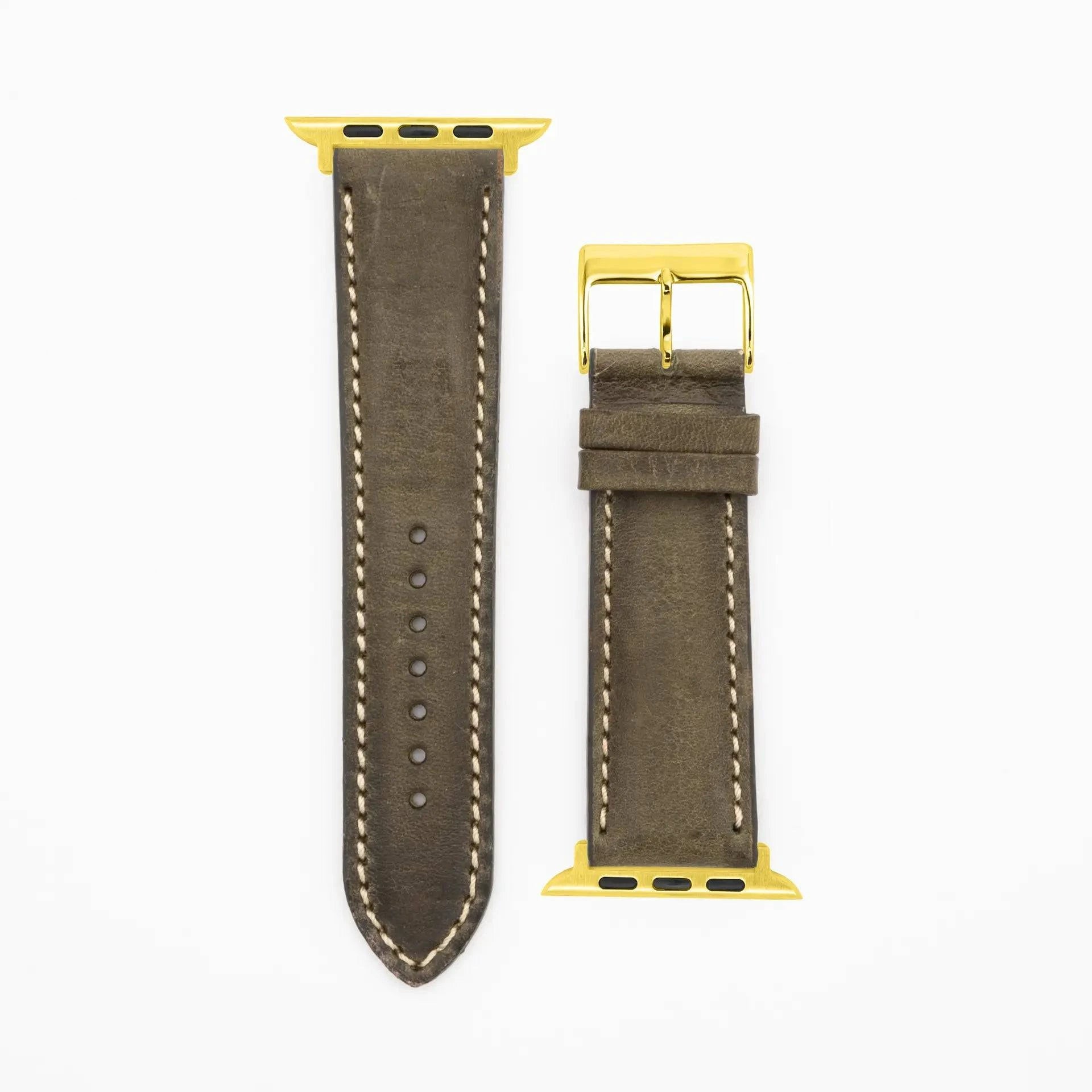 Soft Chrono - Vintage - Green-Apple Watch-40/41/42mm-Leather Strap-Apple Watch
