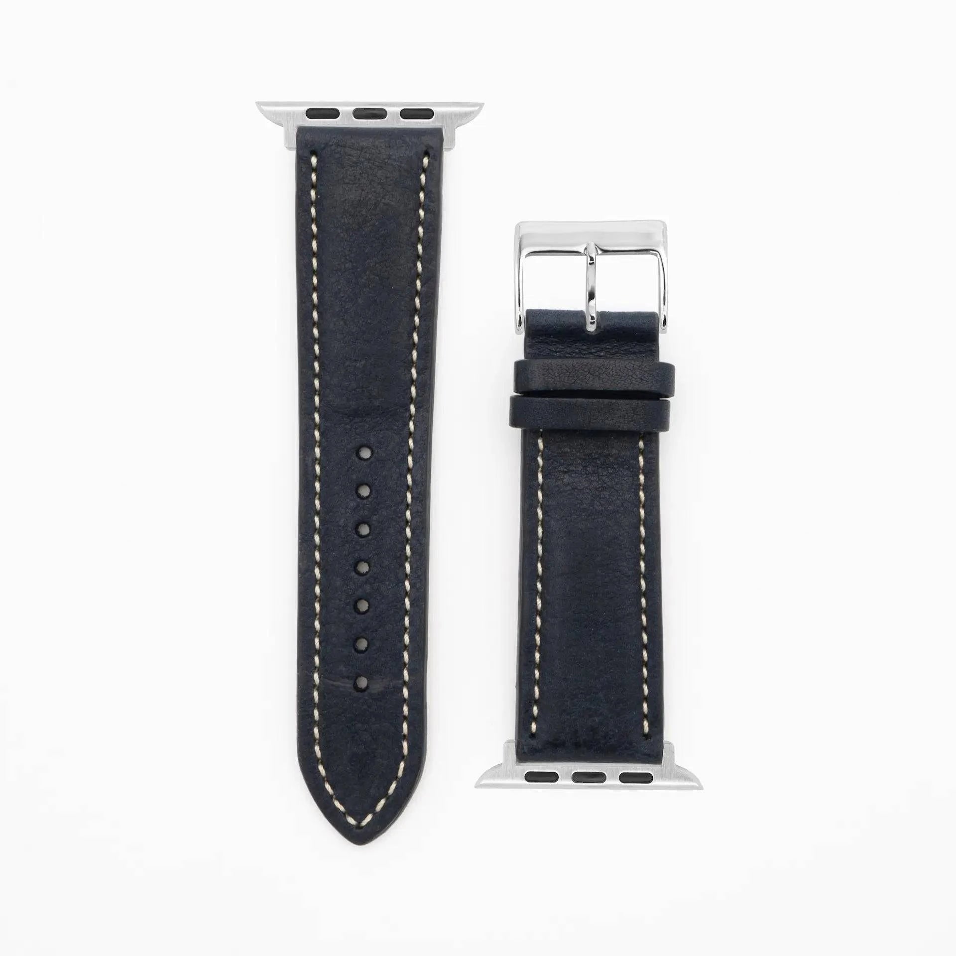 Soft Chrono - Vintage - Dark Blue-Apple Watch-40/41/42mm-Leather Strap-Apple Watch
