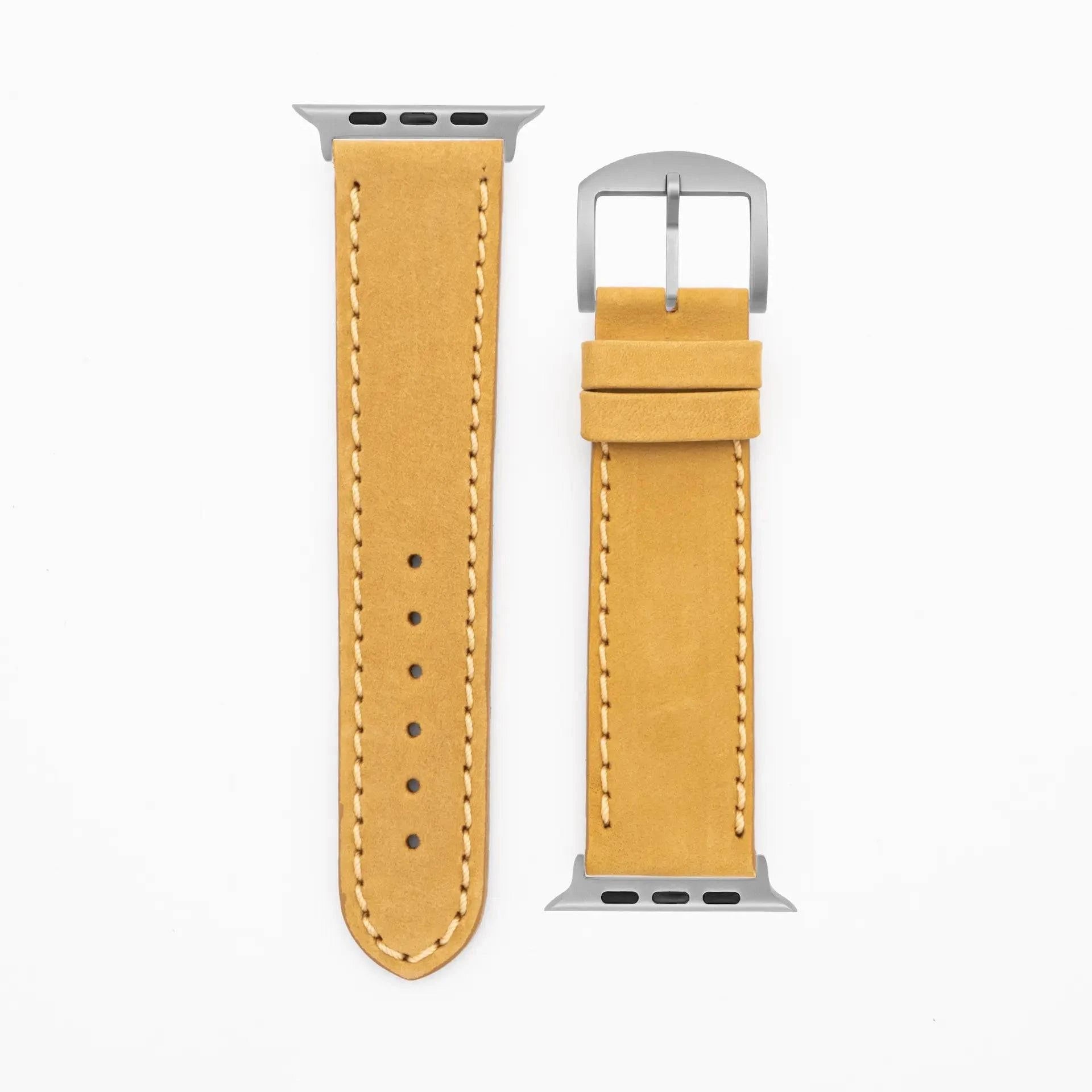 Suede - Classic - Mustard Apple Watch Ultra 49mm Leather Strap Apple Watch