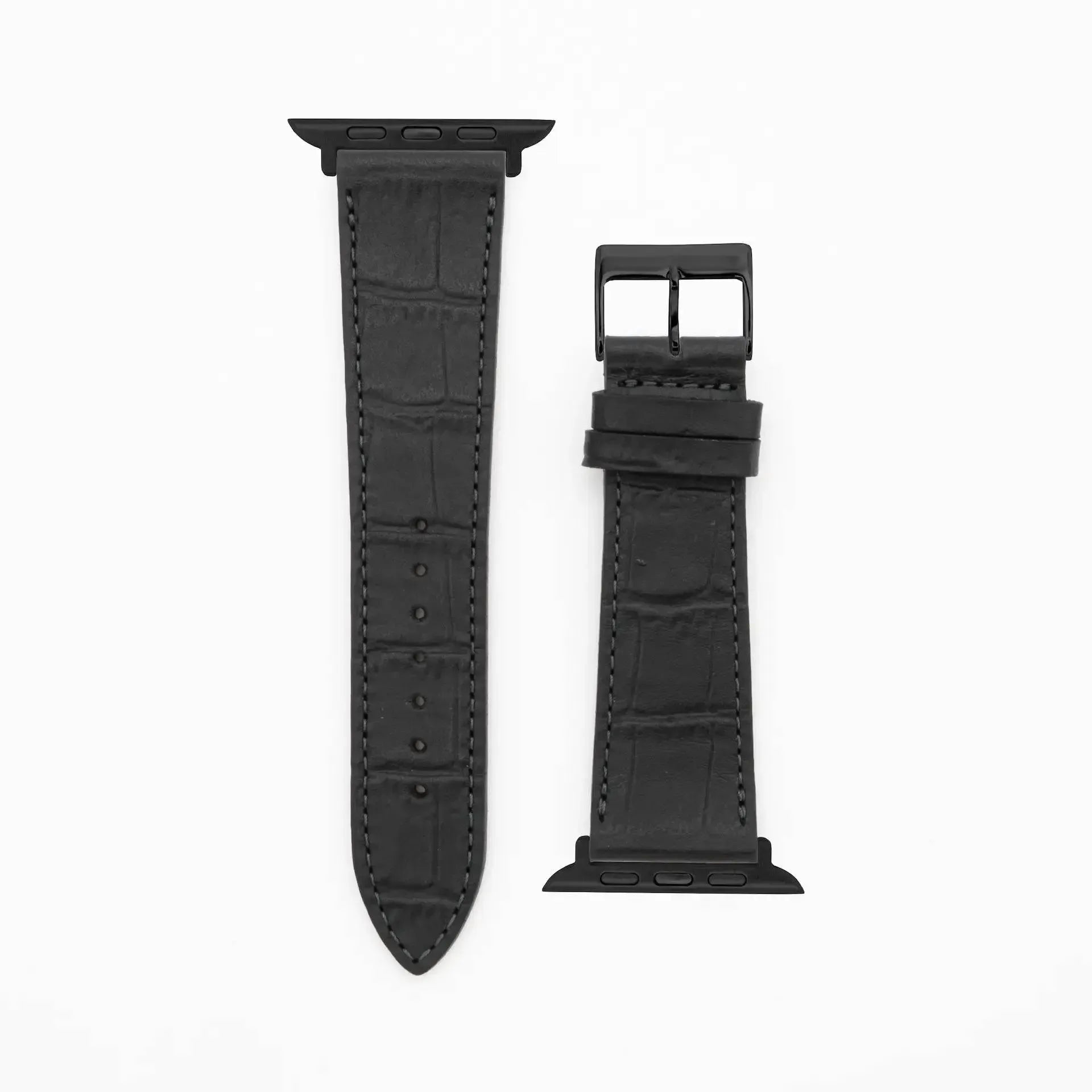 Croco Grain · Classic · Schwarz-Apple Watch-40/41/42mm-Edelband-Lederarmband-Apple Watch