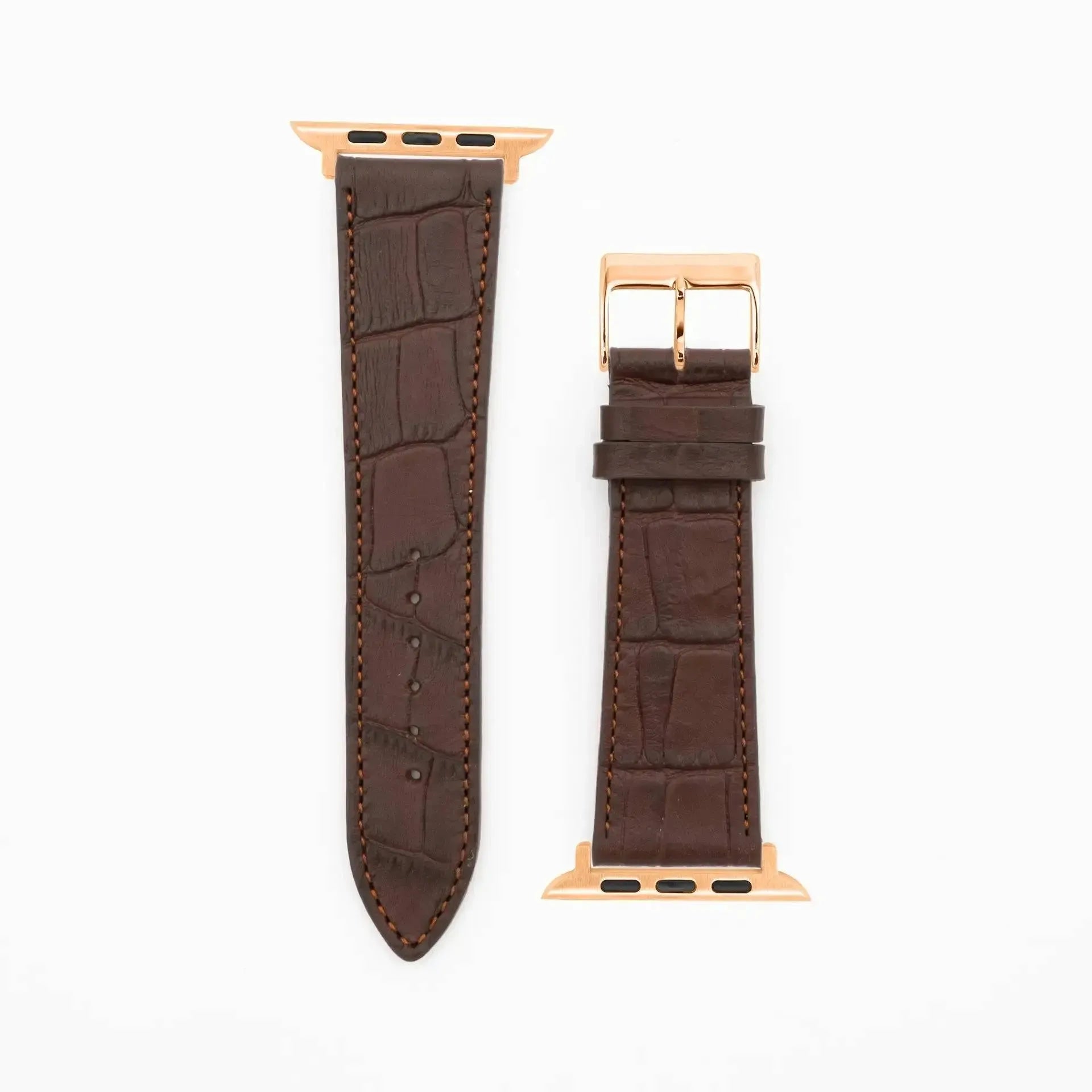 Croco Grain · Classic · Dunkelbraun-Apple Watch-40/41/42mm-Edelband-Lederarmband-Apple Watch