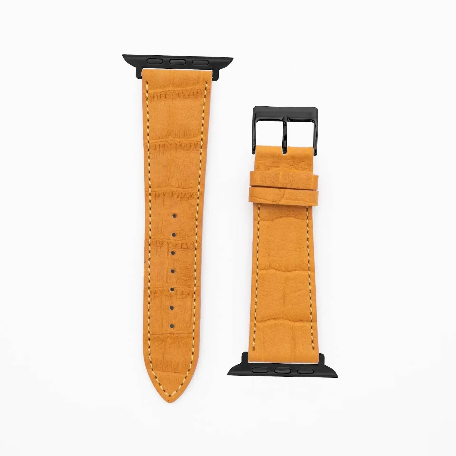Croco Grain · Classic · Cognac-Apple Watch-40/41/42mm-Edelband-Lederarmband-Apple Watch