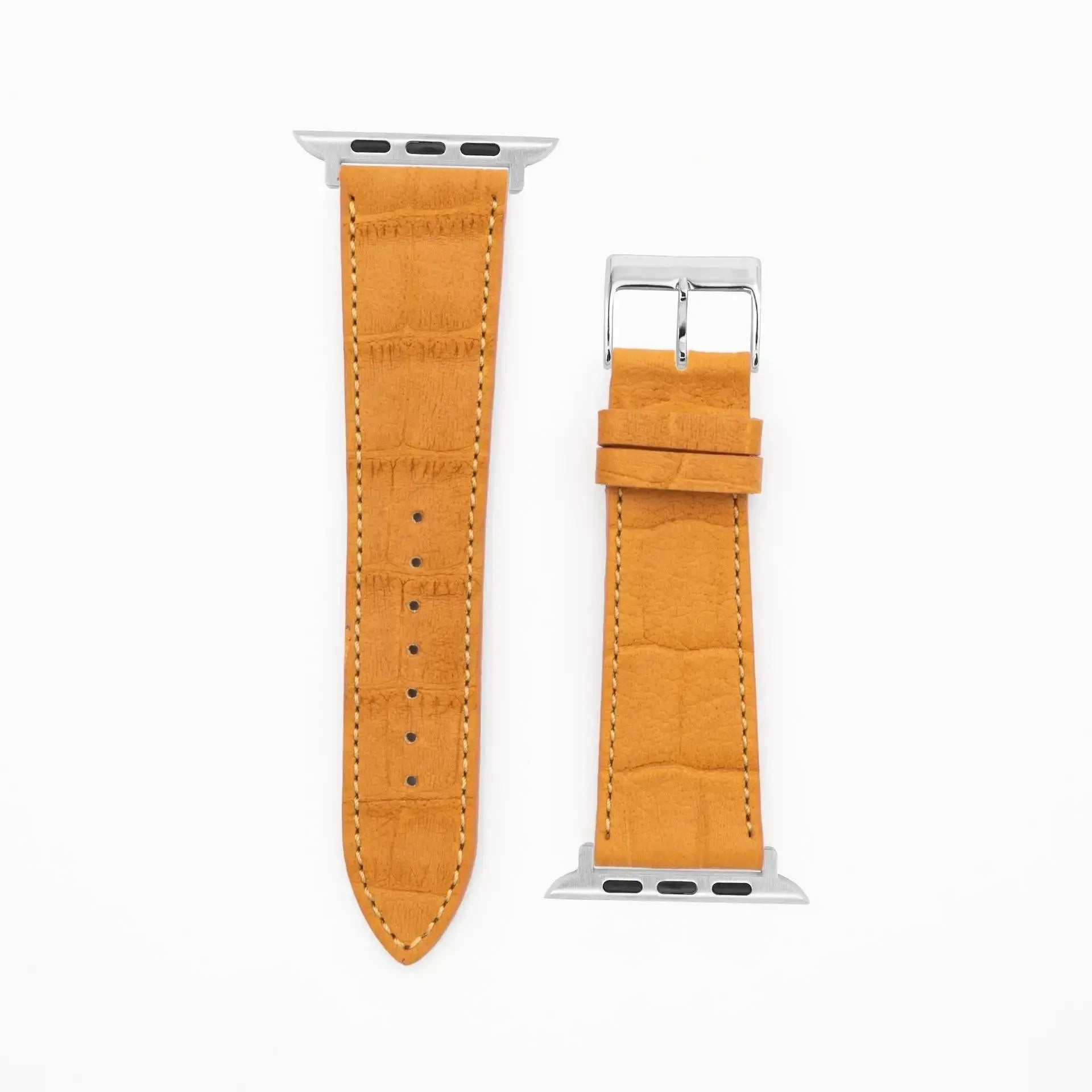Croco Grain · Classic · Cognac-Apple Watch-40/41/42mm-Edelband-Lederarmband-Apple Watch