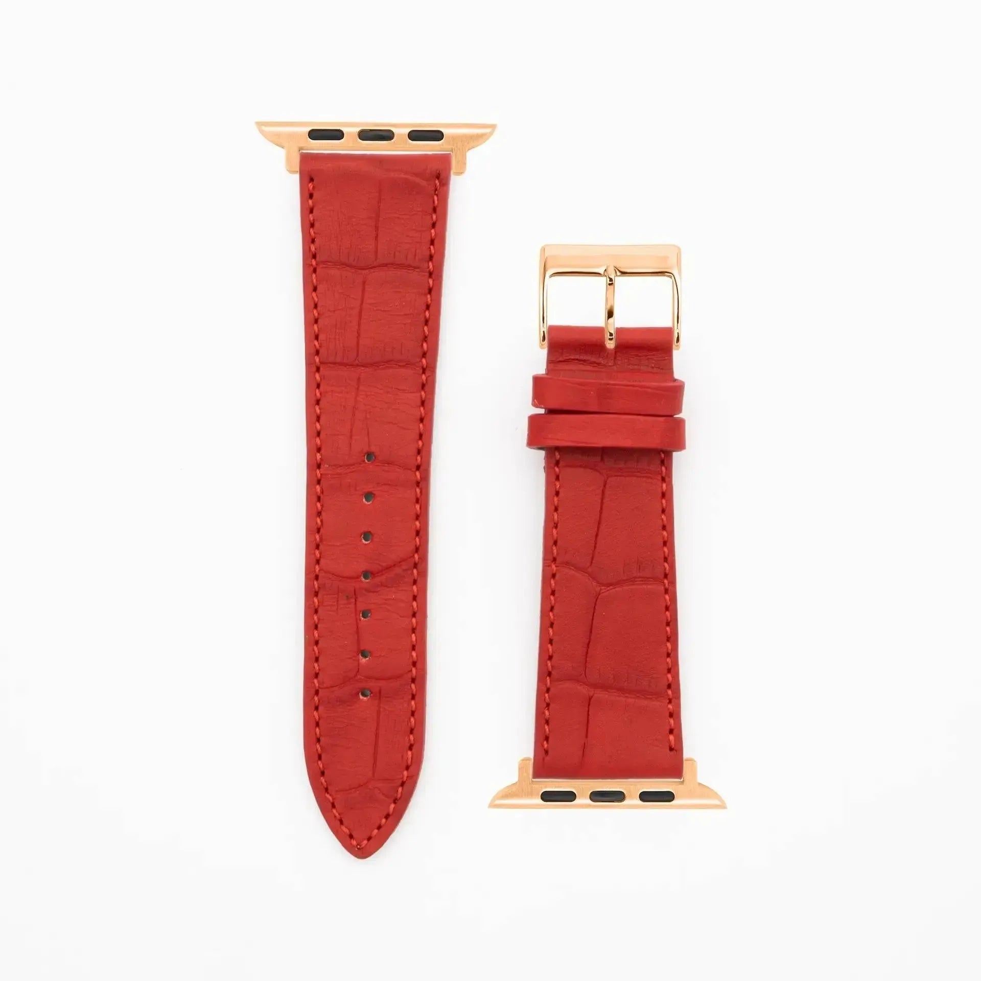 Croco Grain · Classic · Rot-Apple Watch-40/41/42mm-Edelband-Lederarmband-Apple Watch