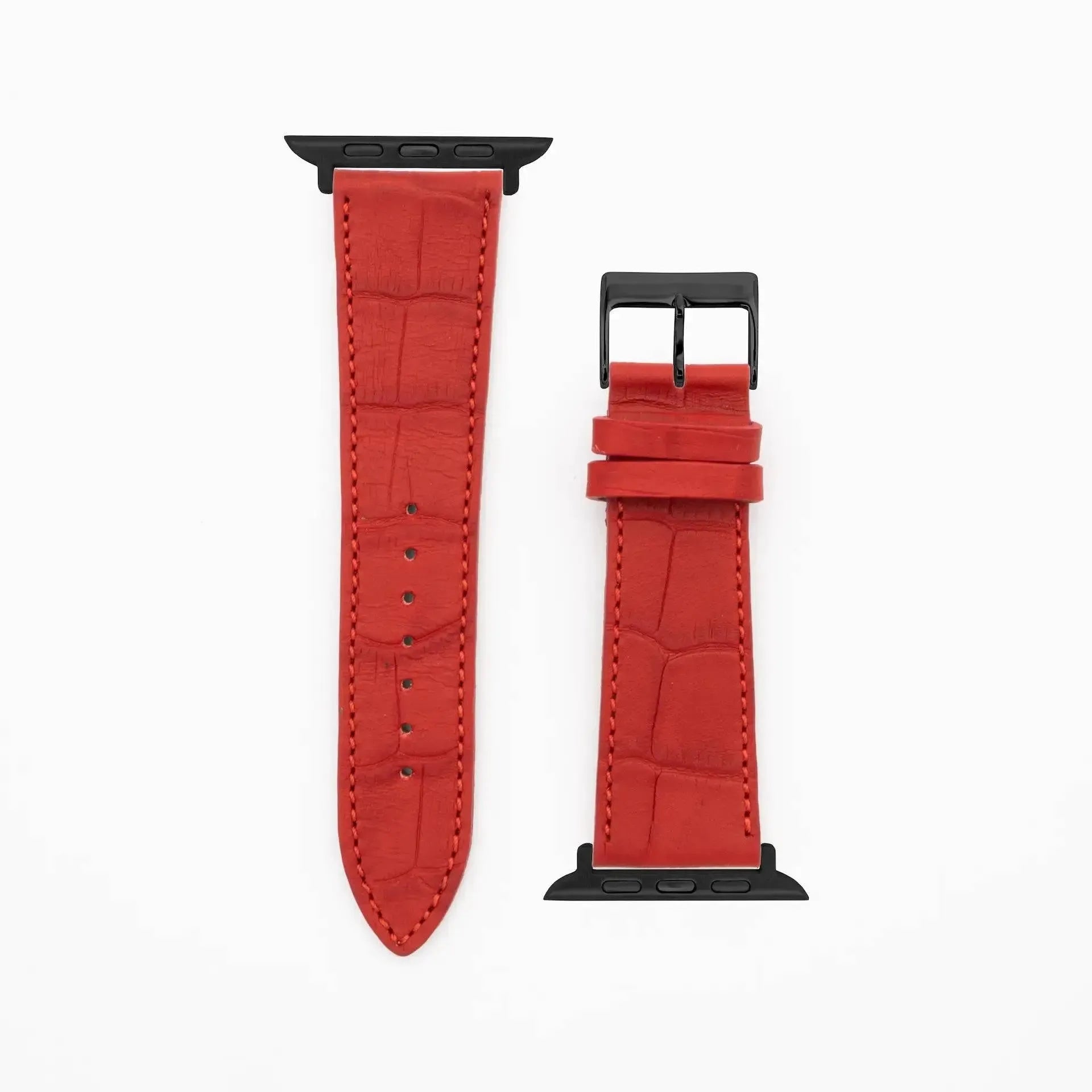 Croco Grain · Classic · Rot-Apple Watch-40/41/42mm-Edelband-Lederarmband-Apple Watch