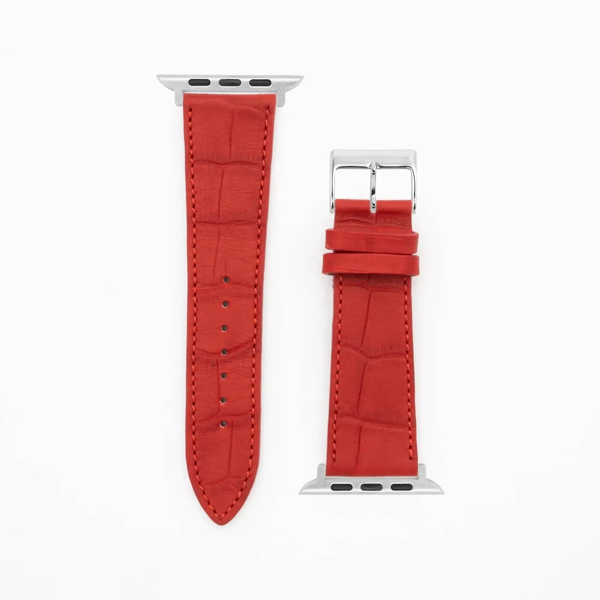 Croco Grain · Classic · Rot-Apple Watch-40/41/42mm-Edelband-Lederarmband-Apple Watch