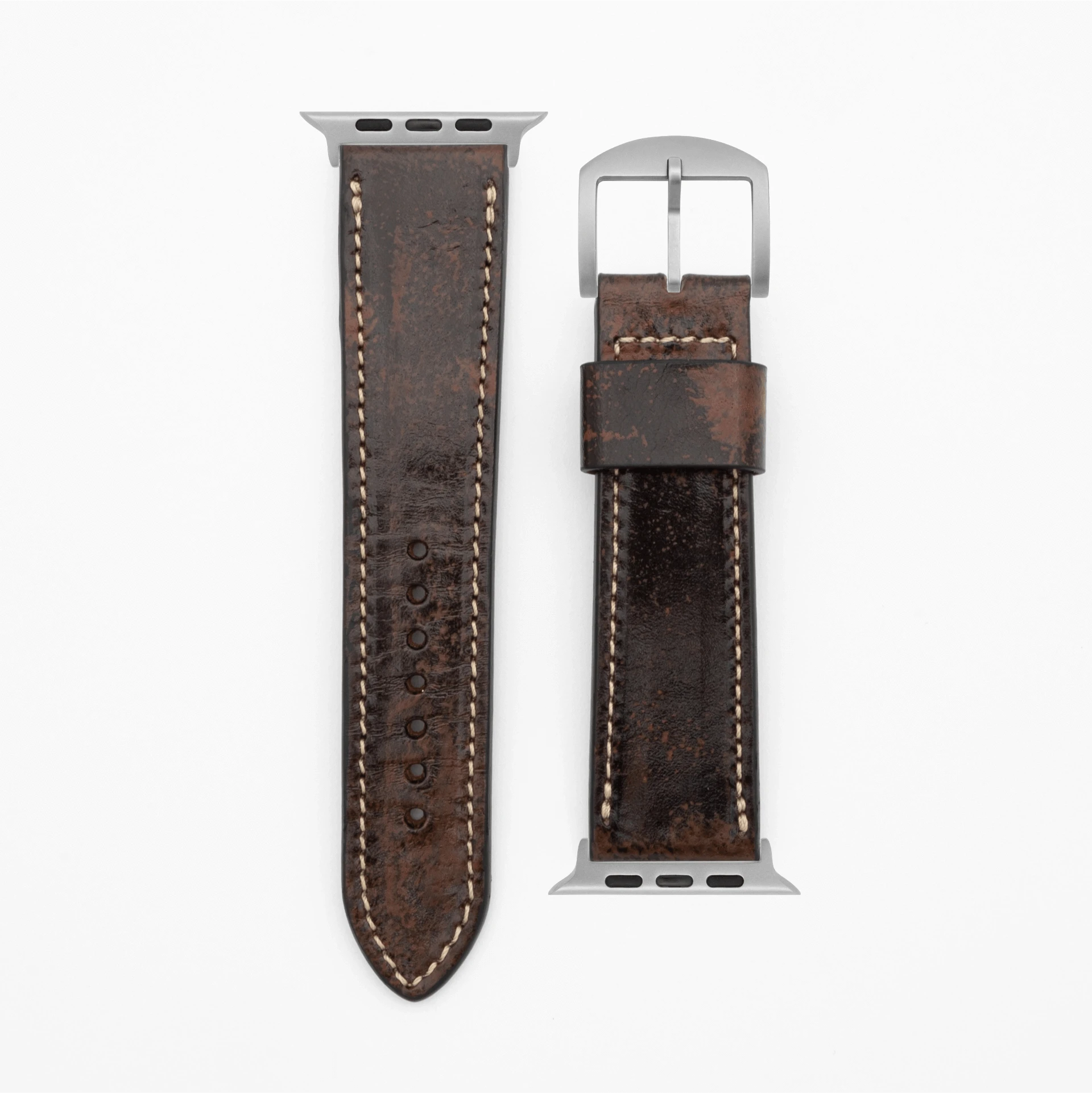 Varnish - Vintage - Dark brown Apple Watch Ultra 49mm leather strap Apple Watch