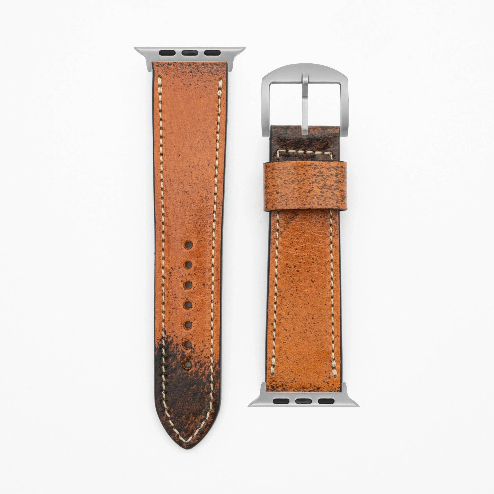 Varnish - Vintage - Brown-Apple Watch Ultra-49mm-Edelband-Leather Strap-Apple Watch
