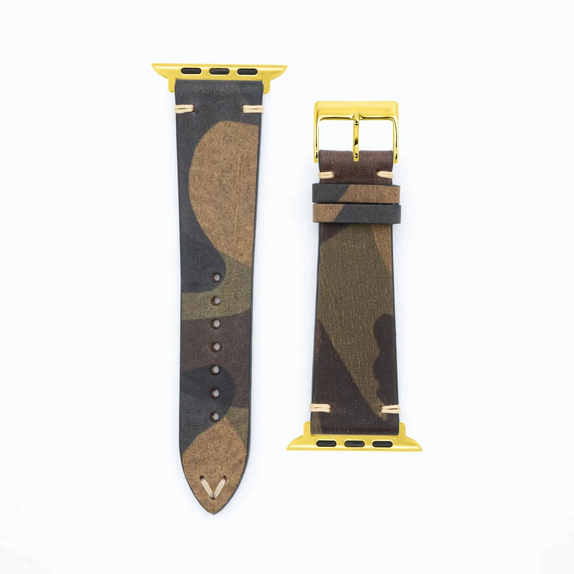 Camouflage - Classic - Green-Apple Watch-40/41/42mm-Edelband-Leather Strap-Apple Watch