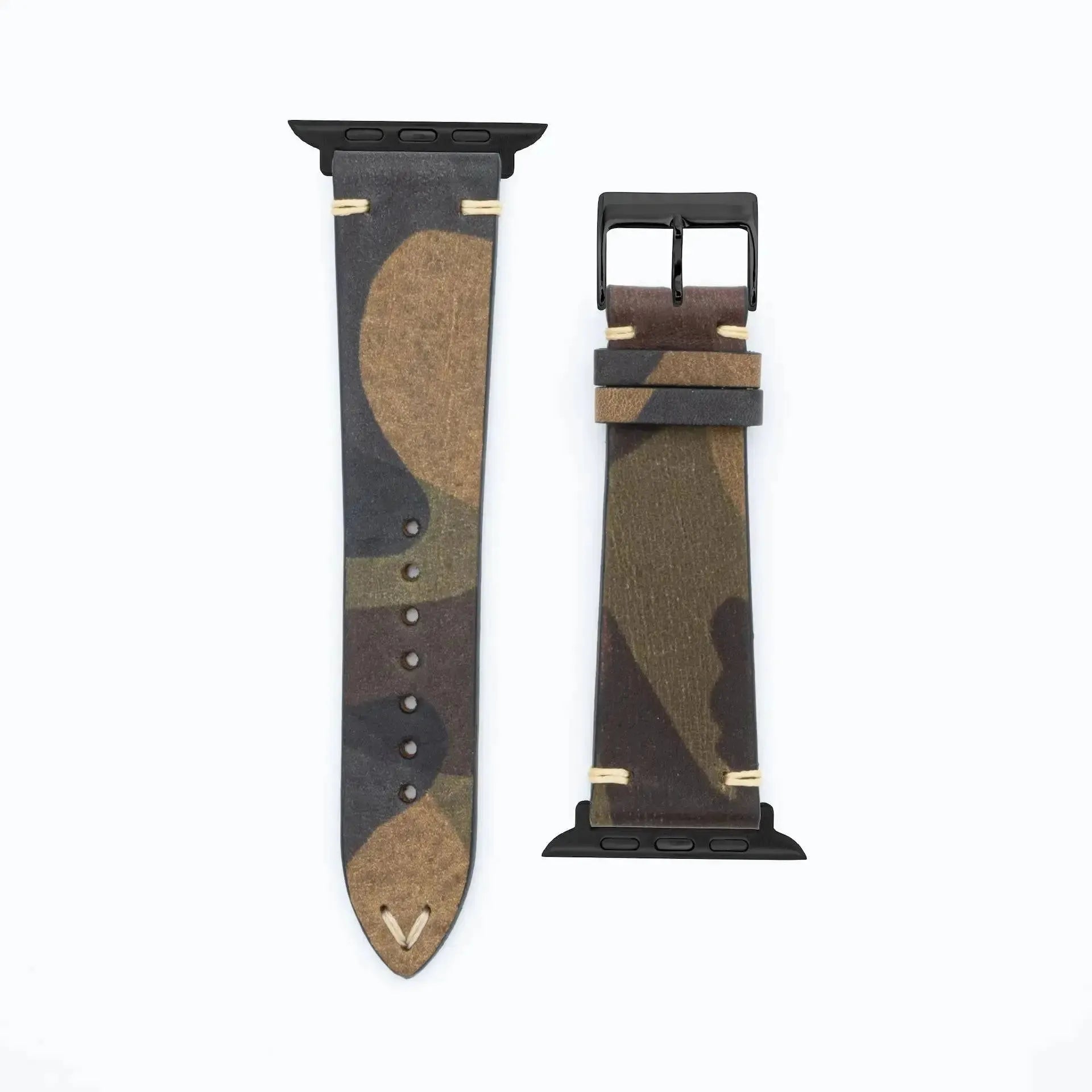 Camouflage · Classic · Grün-Apple Watch-40/41/42mm-Edelband-Lederarmband-Apple Watch