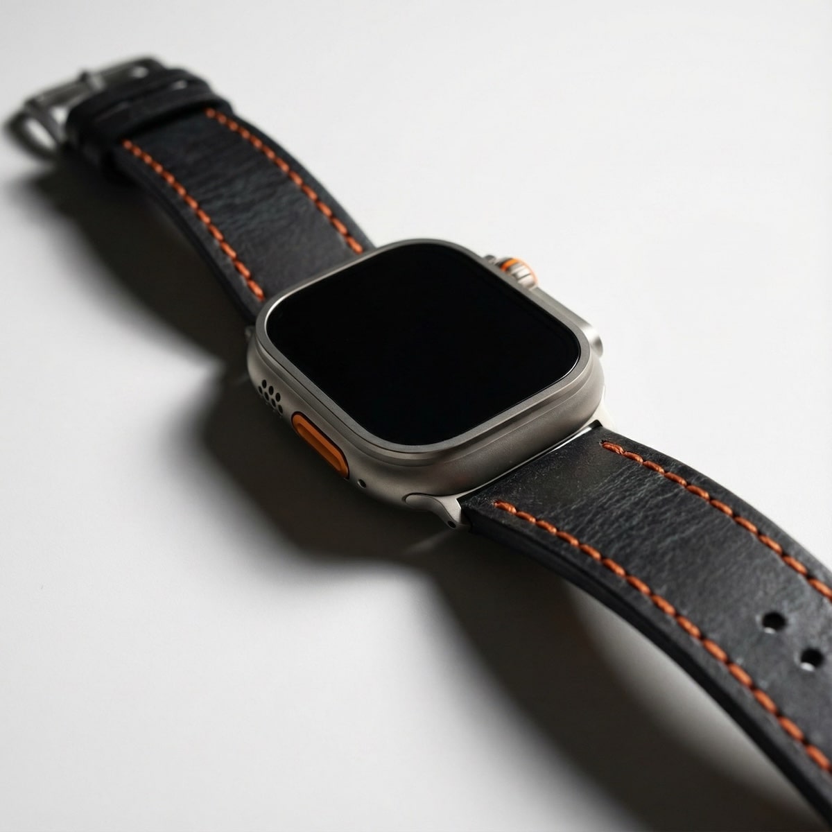 Horween ® · Vintage· Dunkelblau/Orange