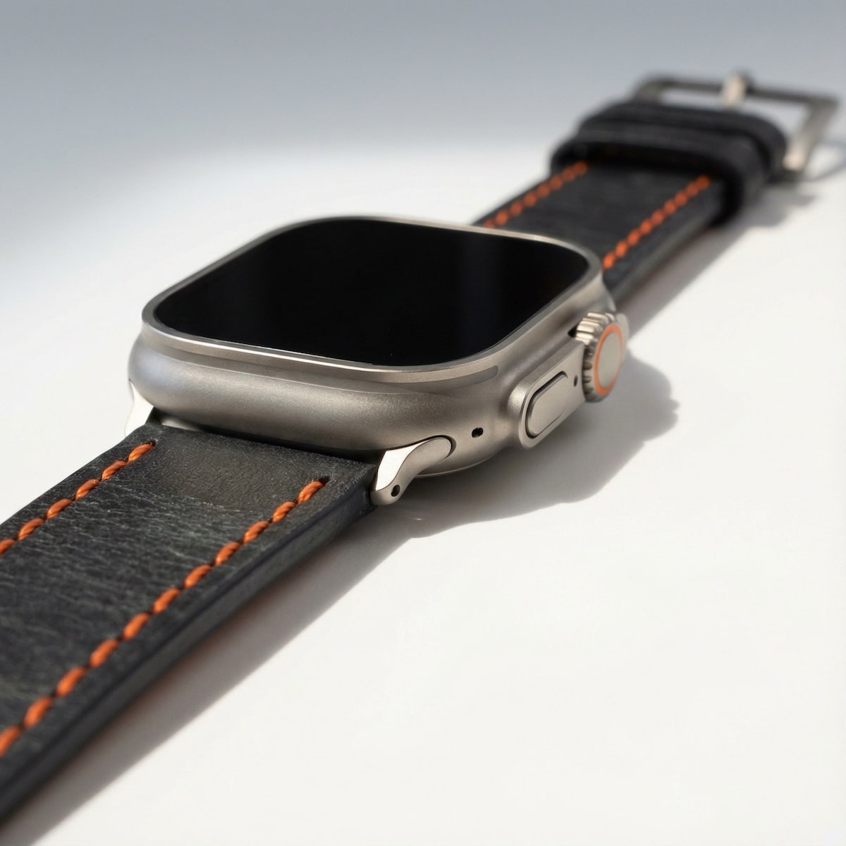 Horween ® · Vintage· Dunkelblau/Orange