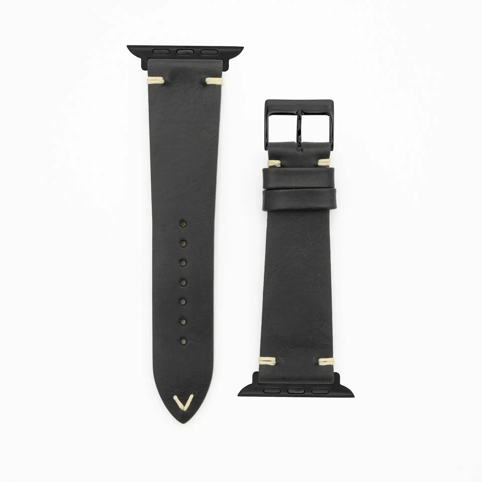 Node · Vintage · Schwarz-Apple Watch-40/41/42mm-Edelband-Lederarmband-Apple Watch