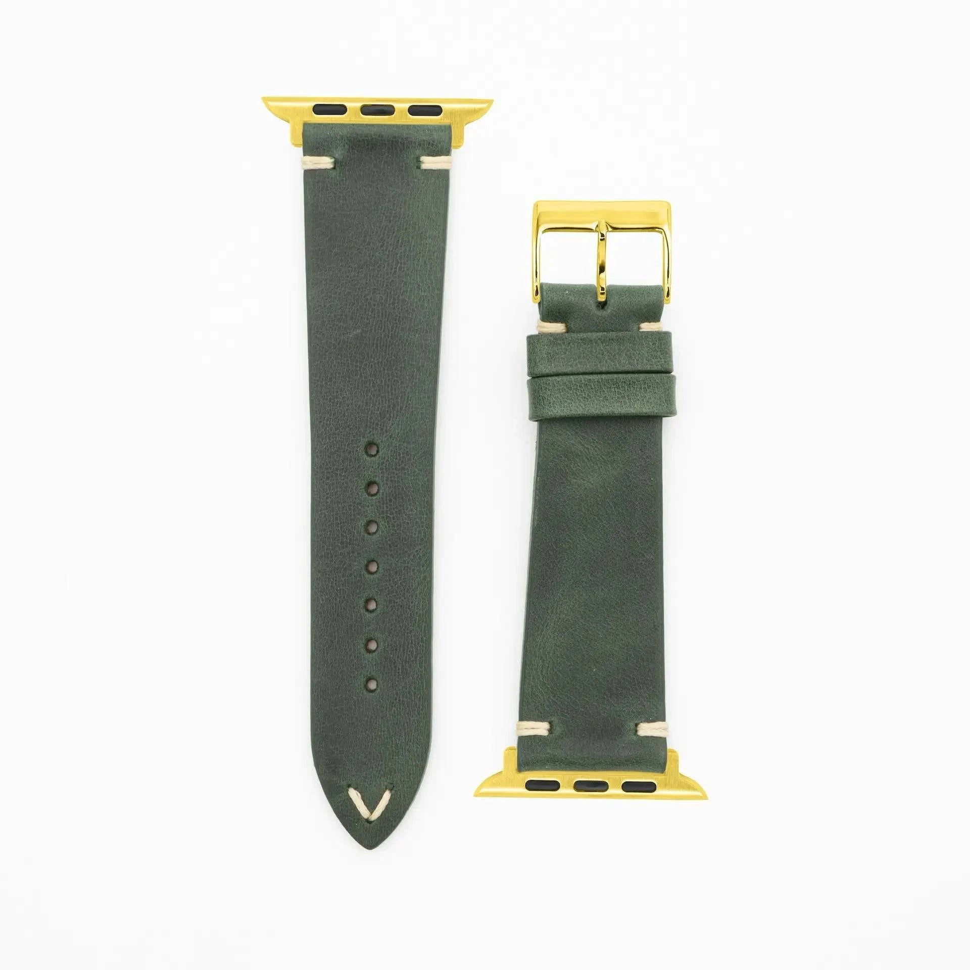 Node - Vintage - Green-Apple Watch-40/41/42mm-Edelband-Leather Strap-Apple Watch