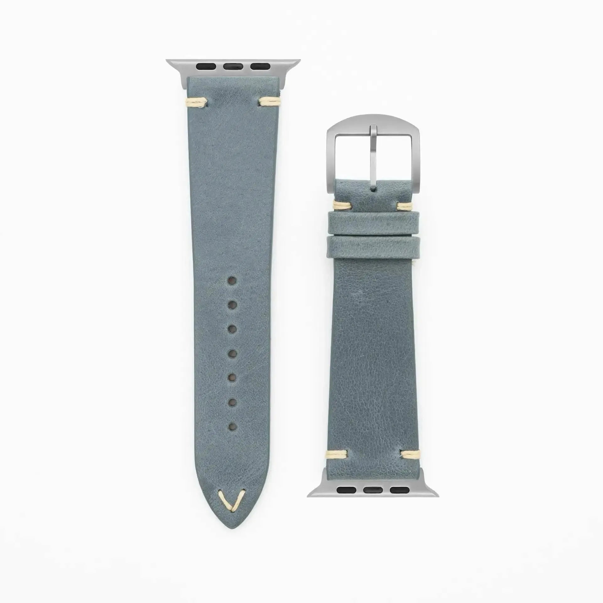 Node - Vintage - Blue-Apple Watch Ultra-49mm-Edelband-Leather Strap-Apple Watch