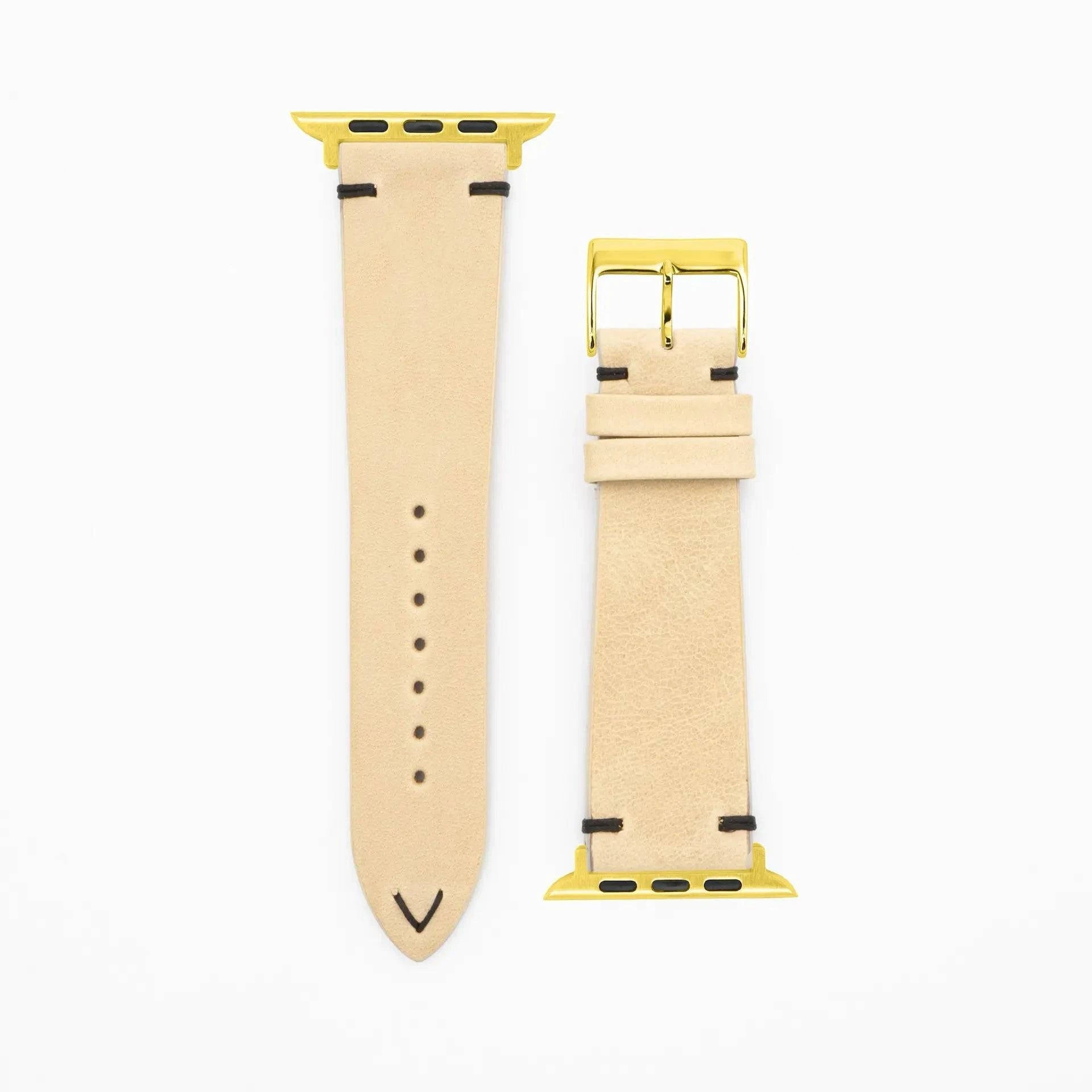 Node - Vintage - Beige-Apple Watch-40/41/42mm-Edelband-Leather Strap-Apple Watch