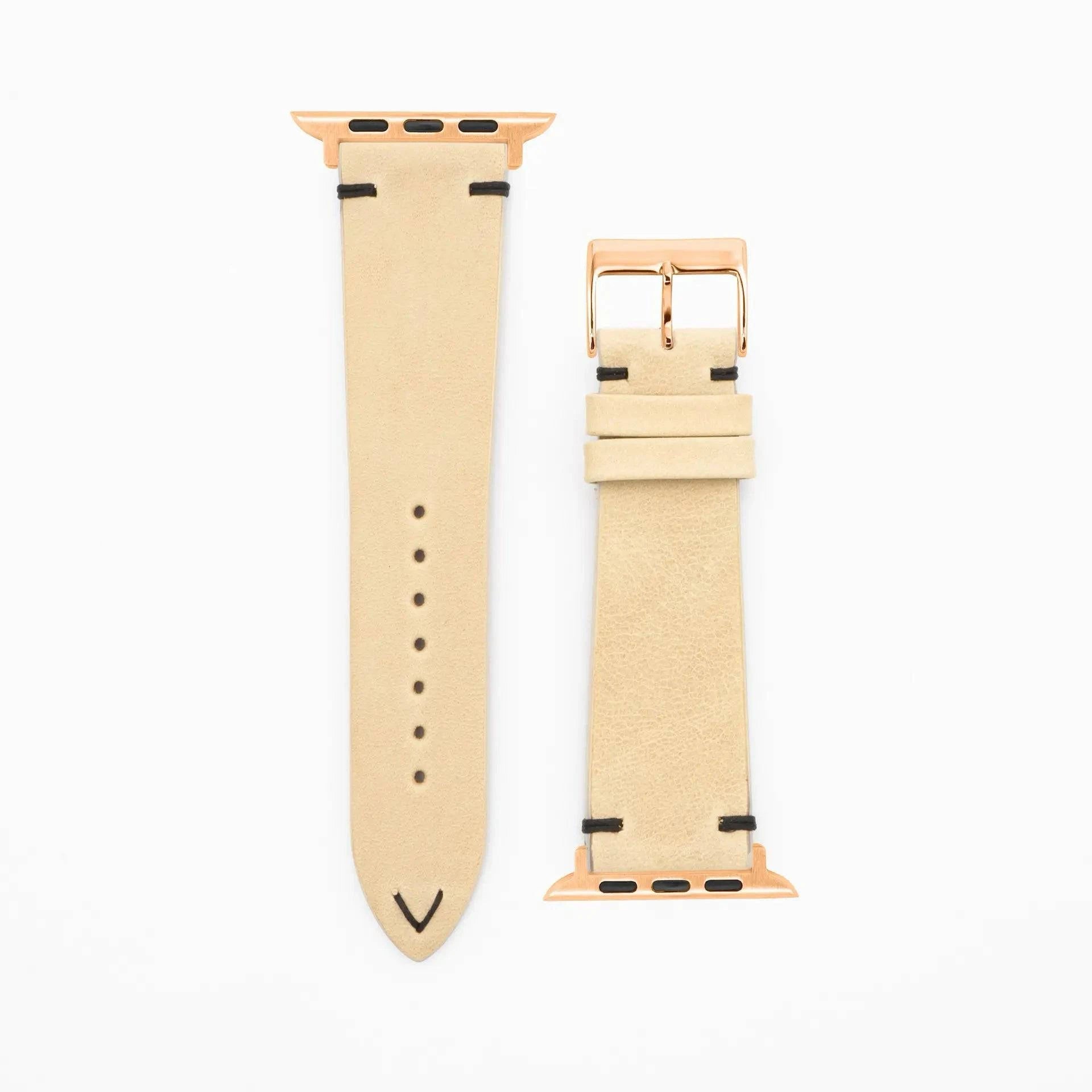 Node - Vintage - Beige-Apple Watch-40/41/42mm-Edelband-Leather Strap-Apple Watch
