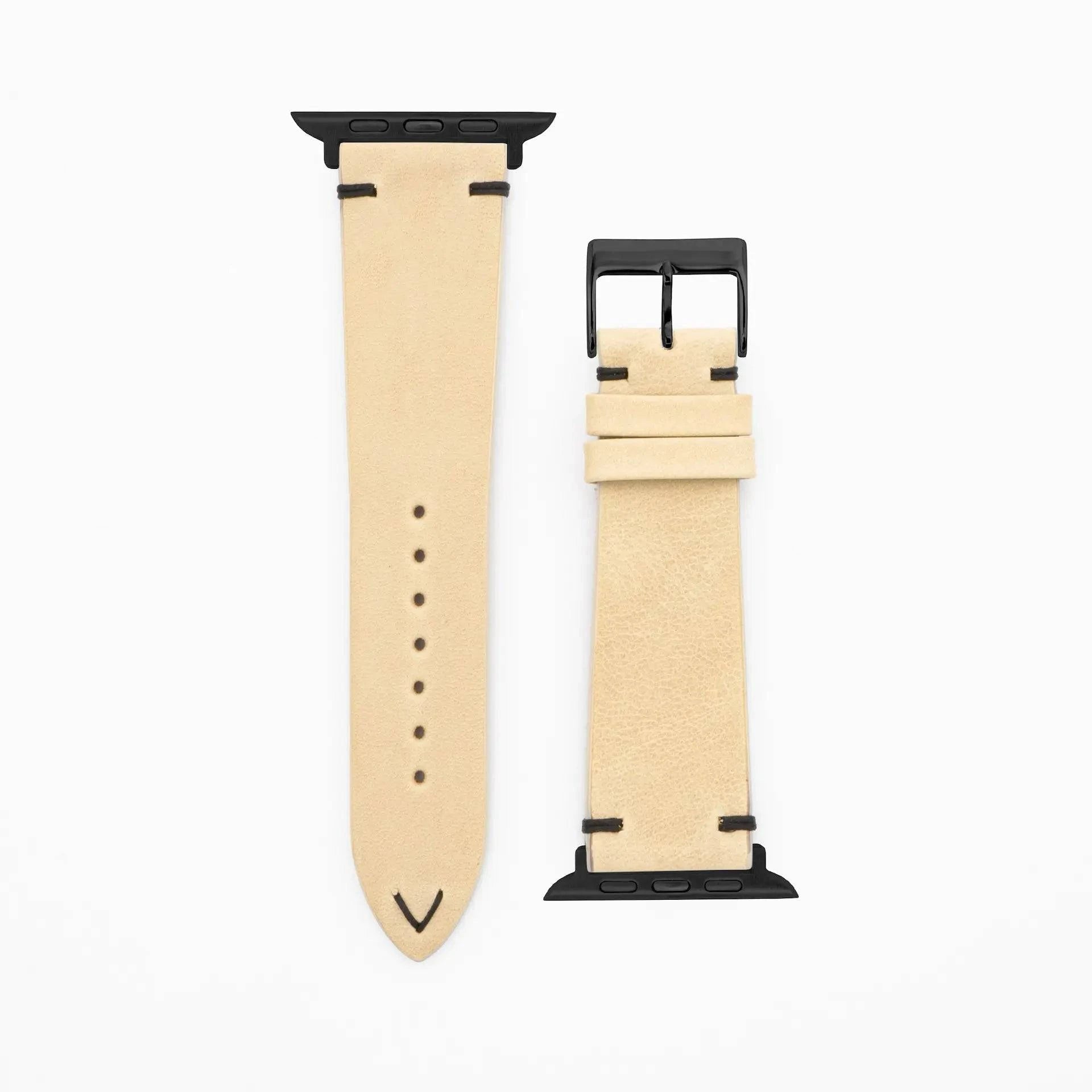 Node - Vintage - Beige-Apple Watch-40/41/42mm-Edelband-Leather Strap-Apple Watch