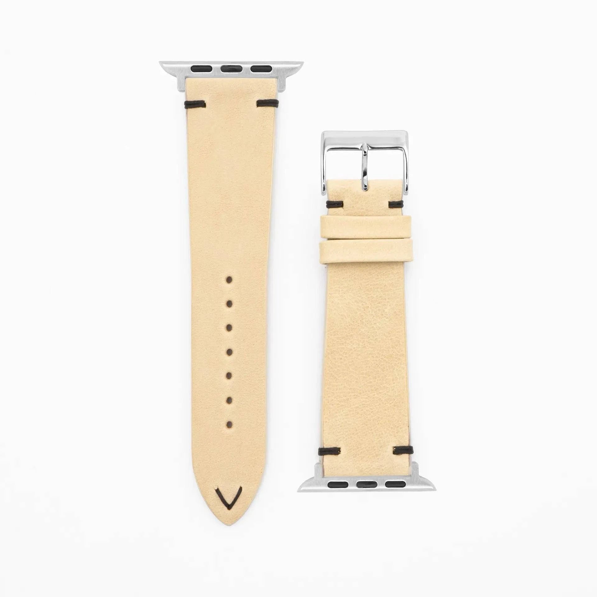 Node - Vintage - Beige-Apple Watch-40/41/42mm-Edelband-Leather Strap-Apple Watch